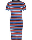 Kleedjes - Terracotta T-shirtjurk met strepen