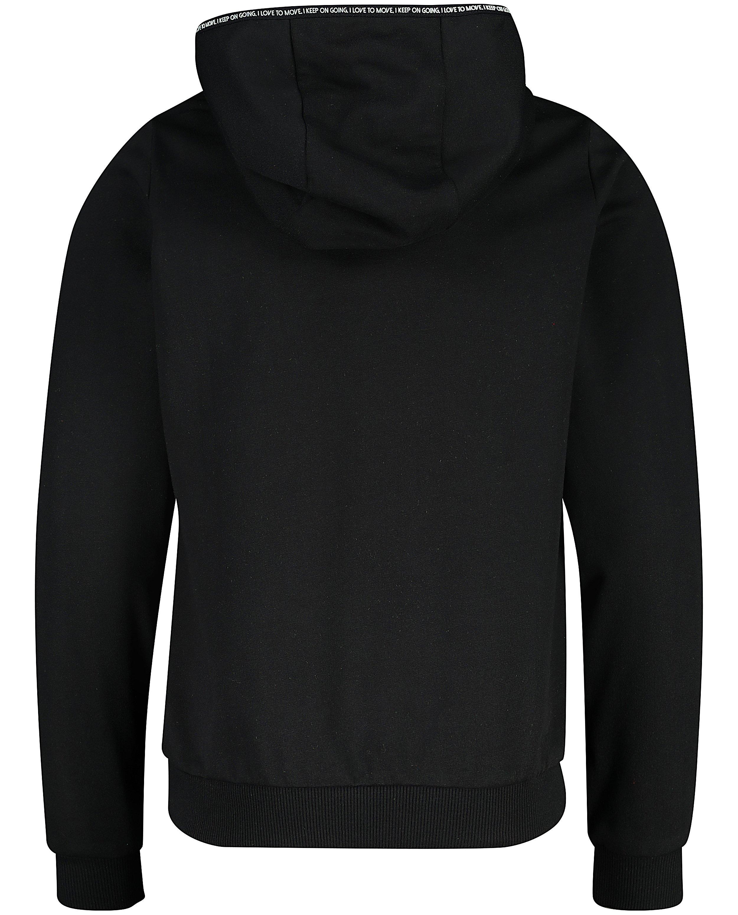 Sweaters - Zwarte hoodie met wit opschrift