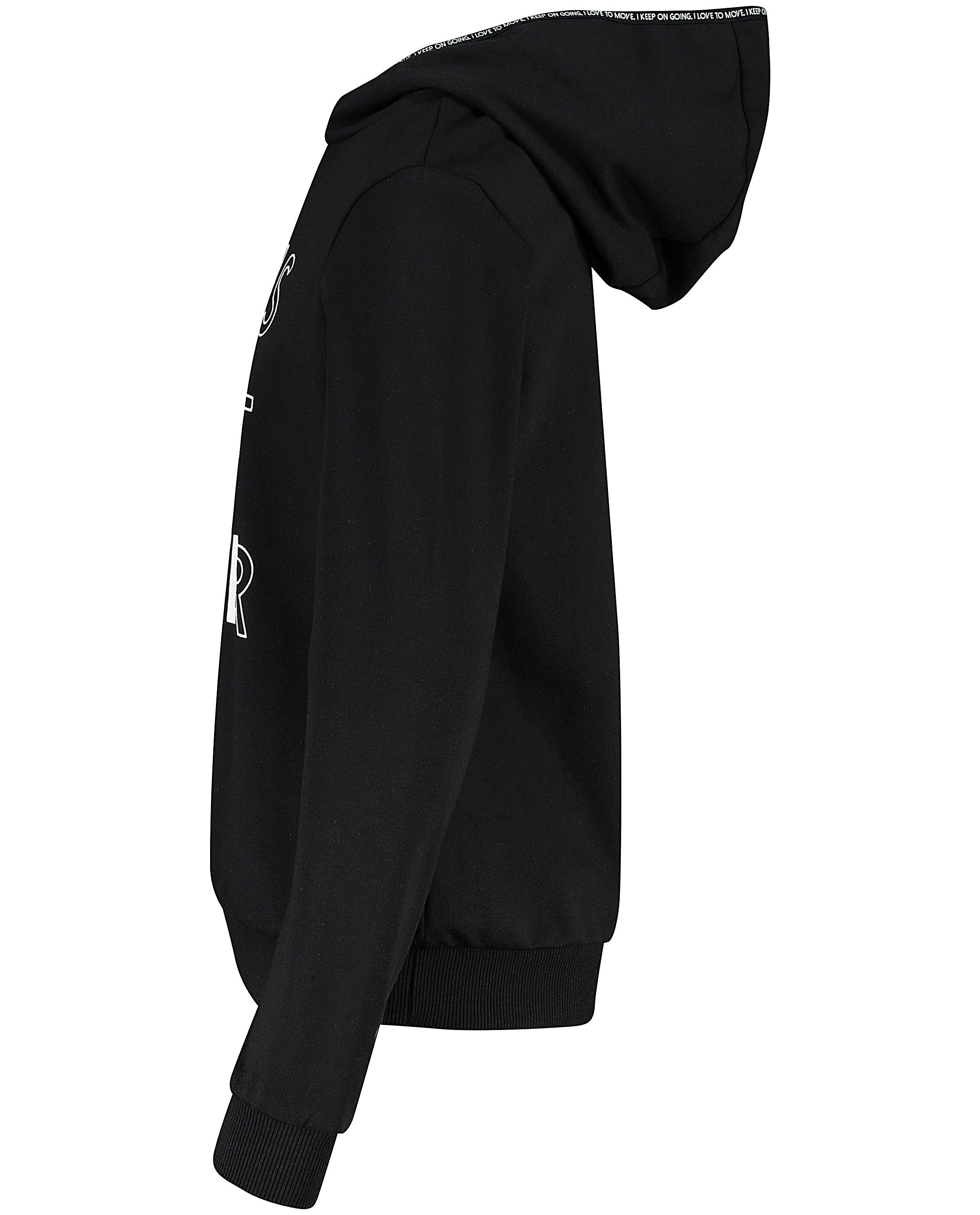 Sweaters - Zwarte hoodie met wit opschrift