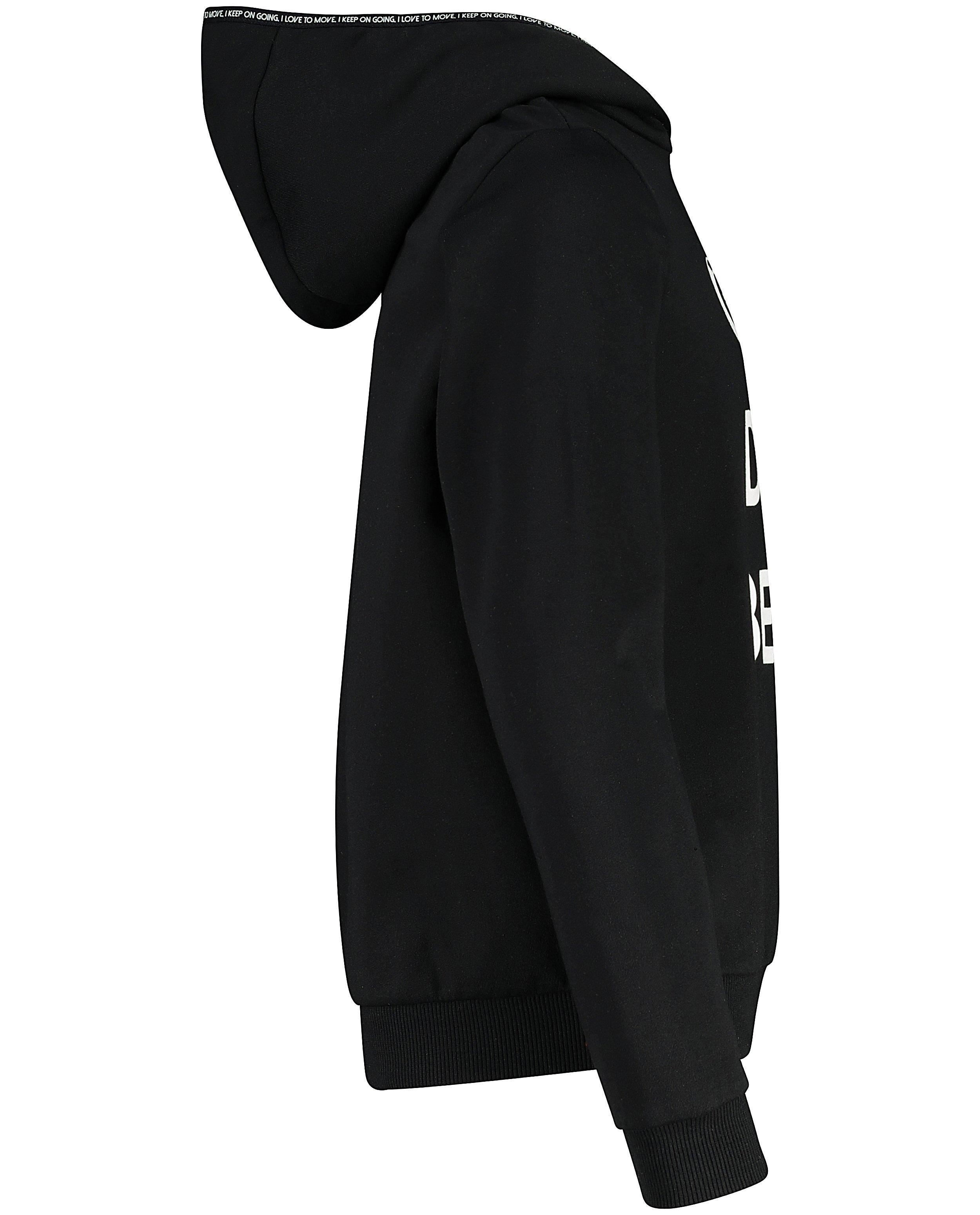 Sweaters - Zwarte hoodie met wit opschrift