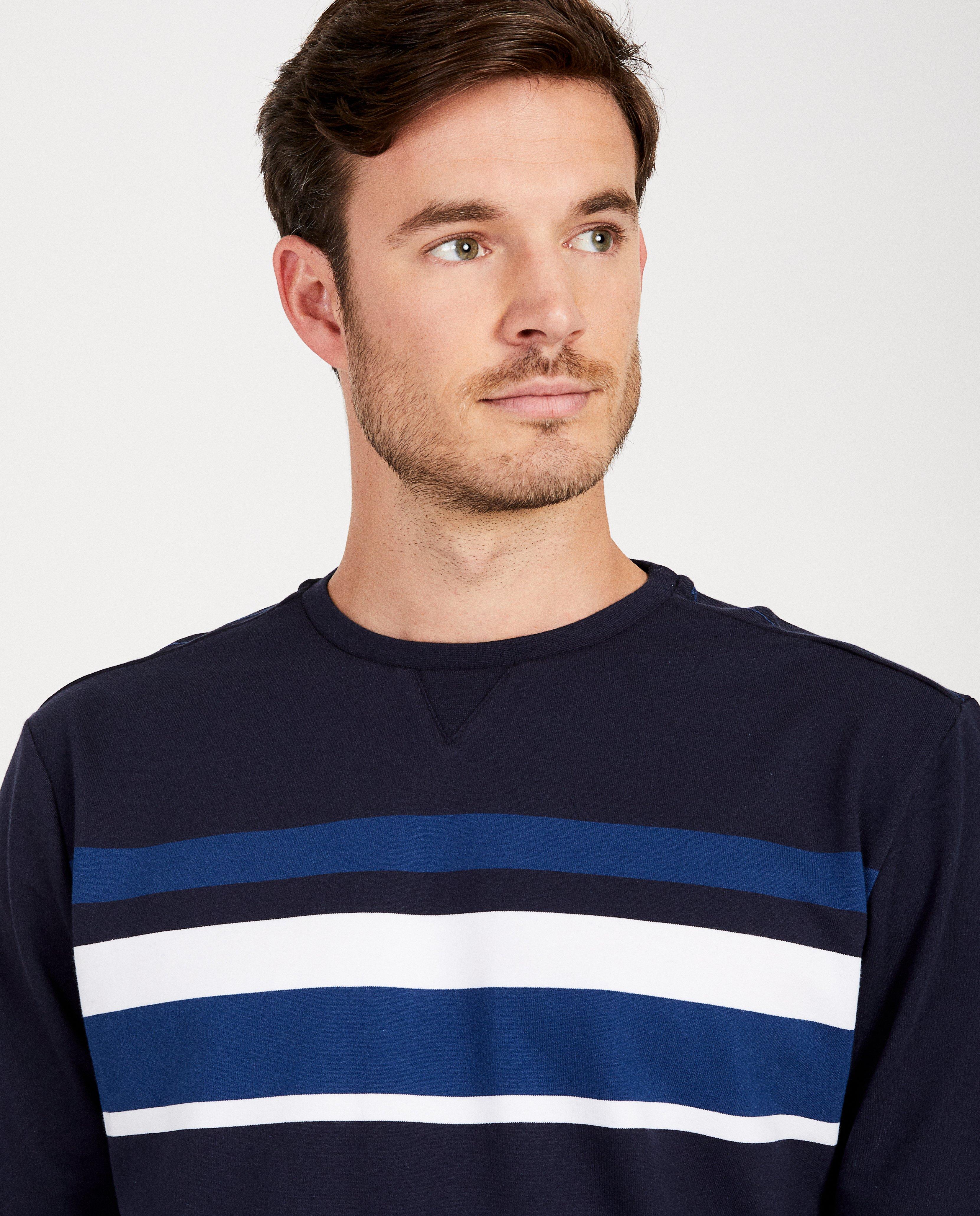 Sweats - Sweat bleu rayé