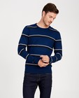Truien - Blauwe pullover met strepen