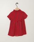 Kleedjes - Rode jurk met strepenprint