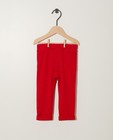 Pantalon molletonné rouge - sur le côté - JBC