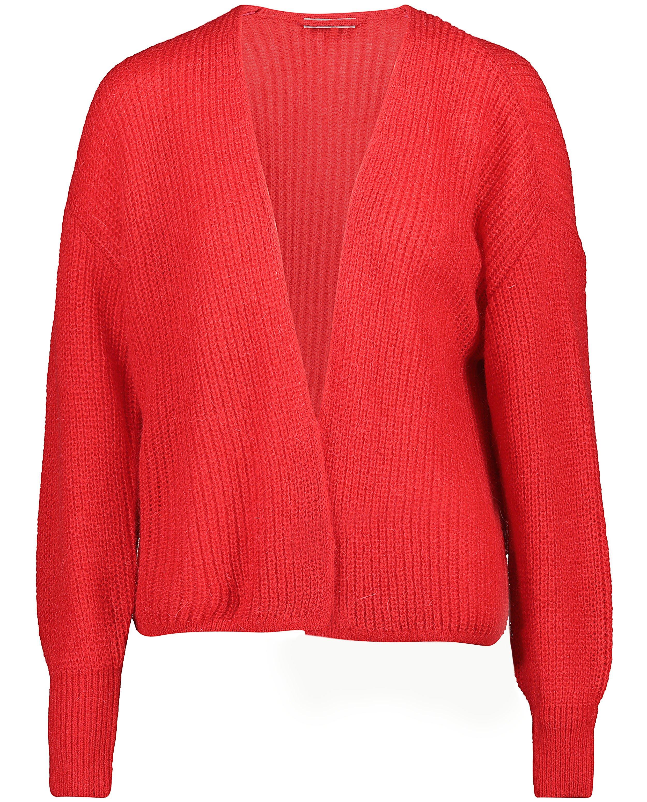 Cardigans - Rode cardigan van mohair
