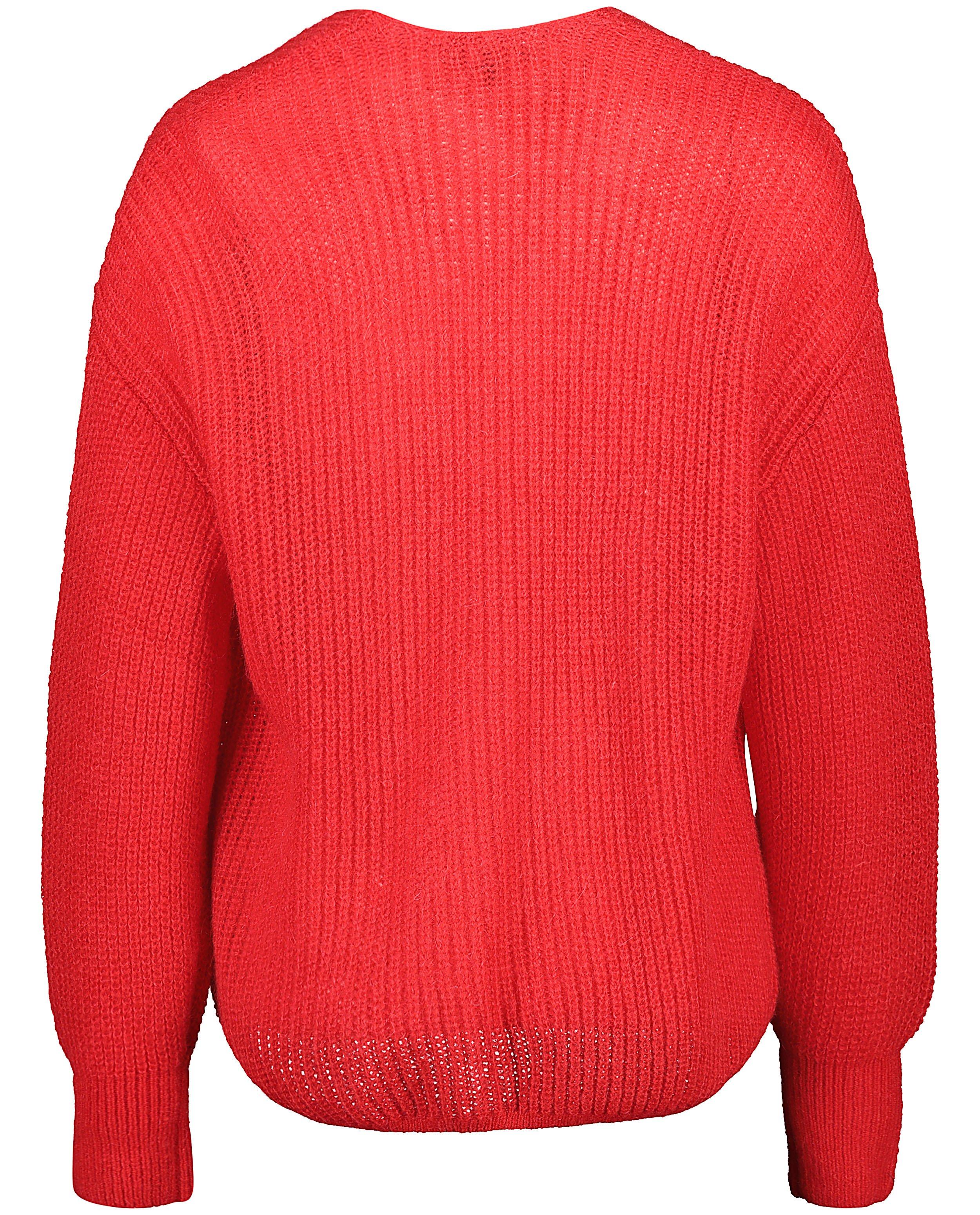 Cardigans - Rode cardigan van mohair