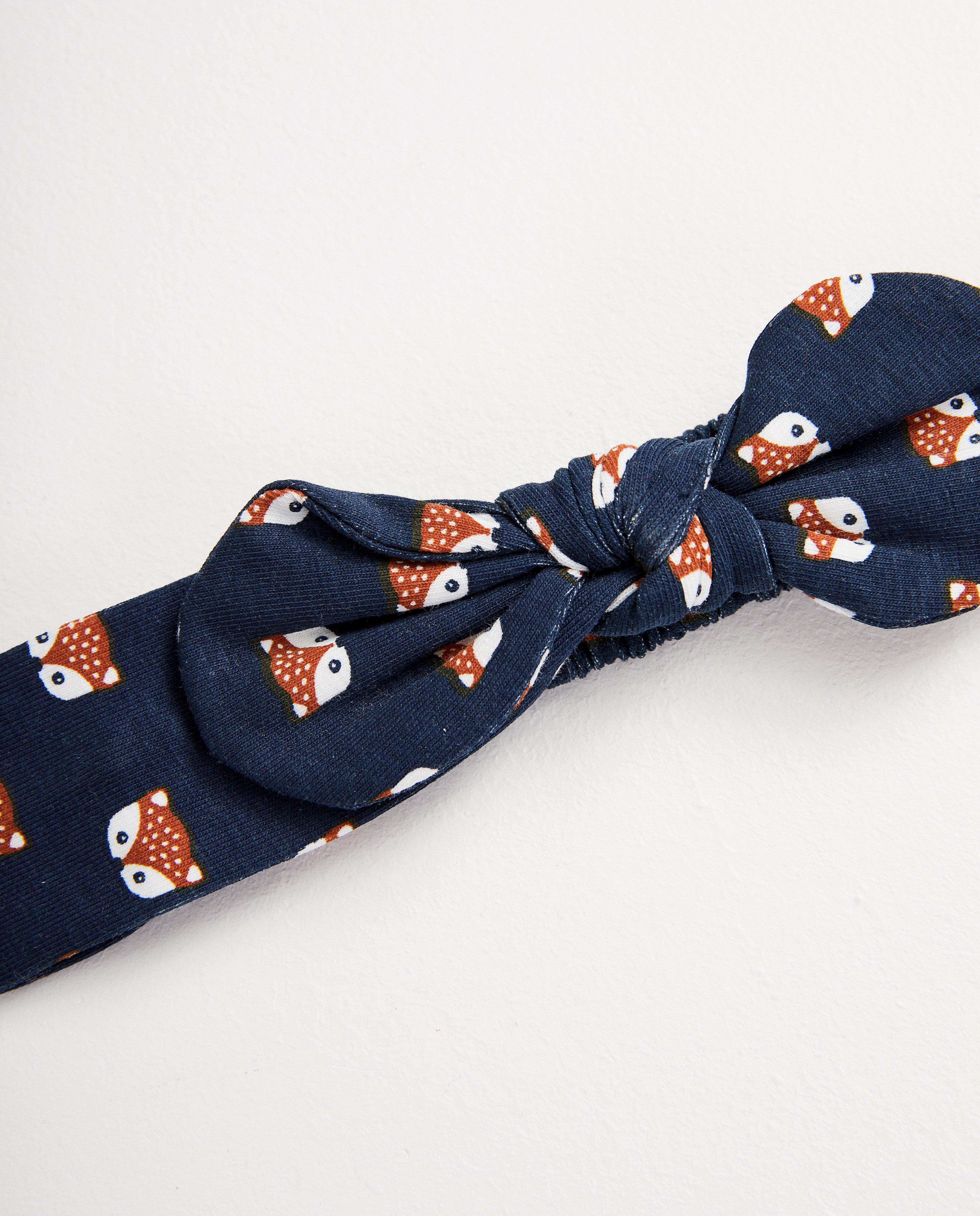 Bonneterie - Bandeau bleu en coton bio