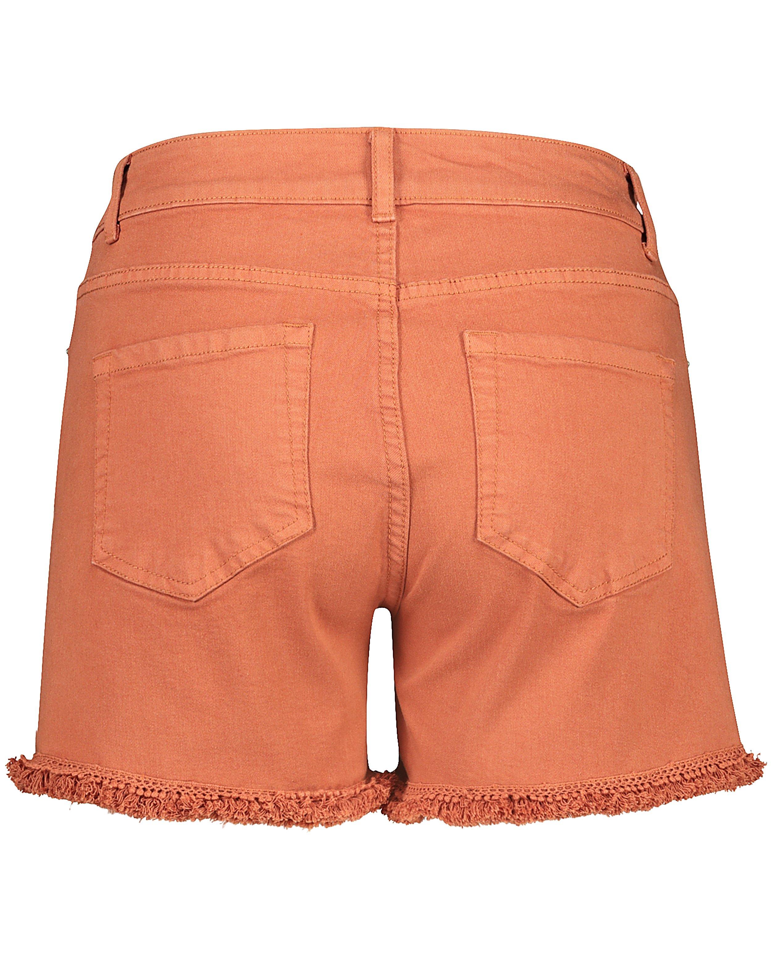 Shorten - Terracotta short met kwastjes