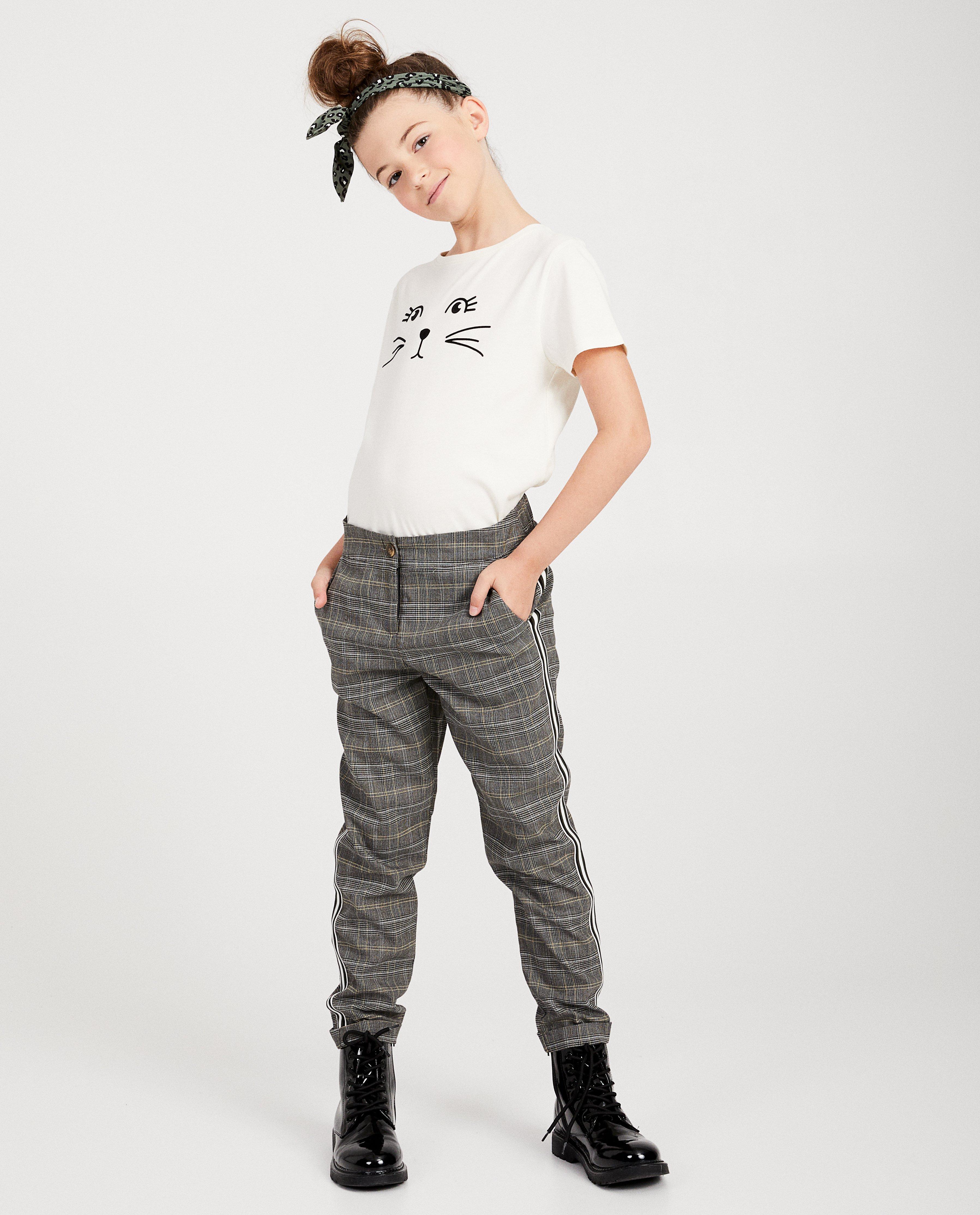 Wit T-shirt met katprint - in zwart - JBC