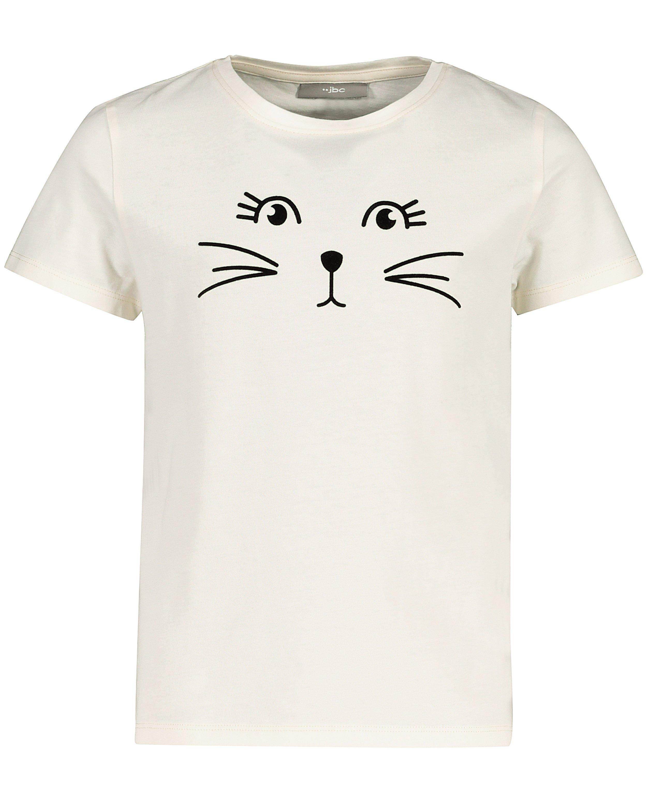 T-shirts - Wit T-shirt met katprint