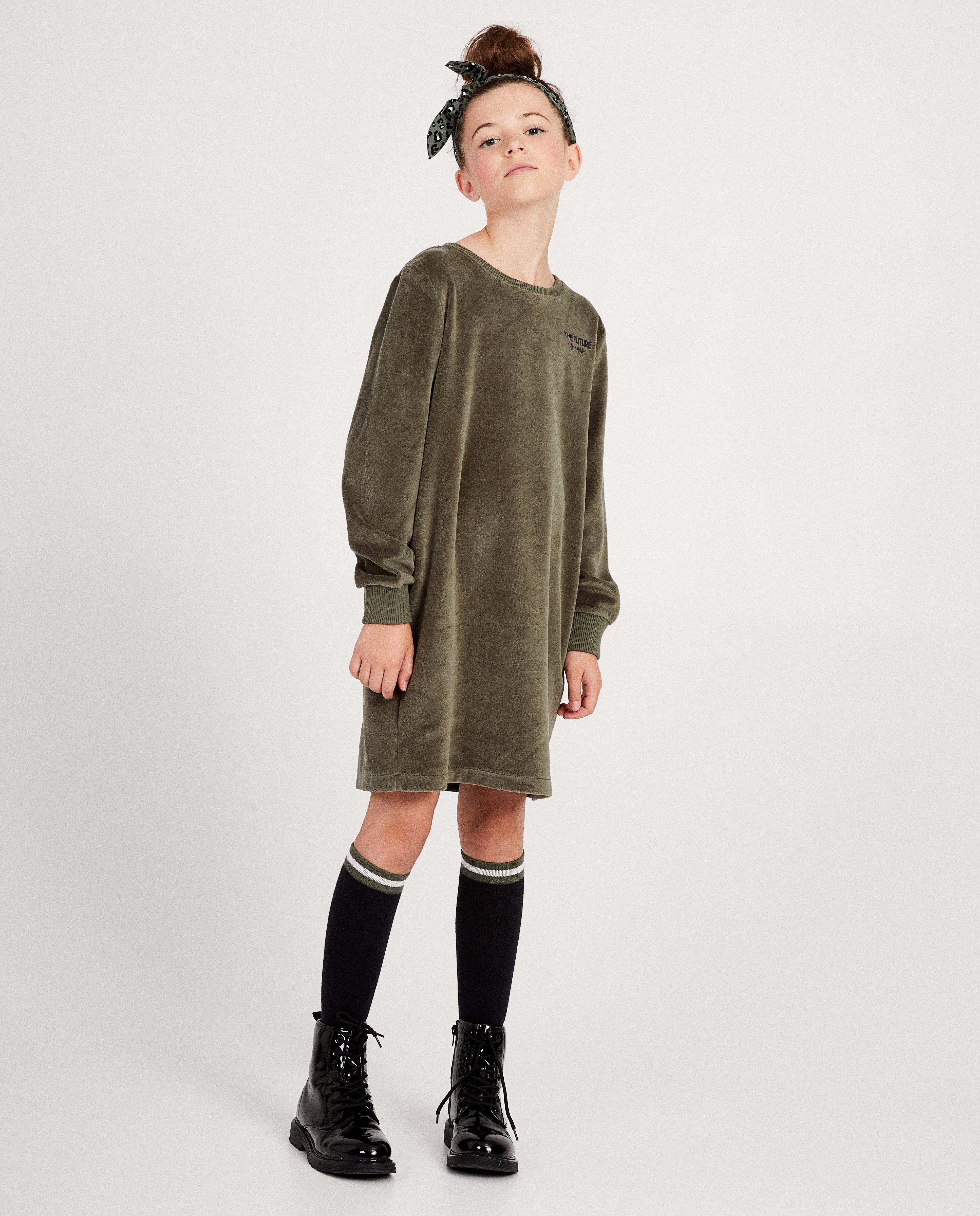 Robes - Robe molletonnée verte