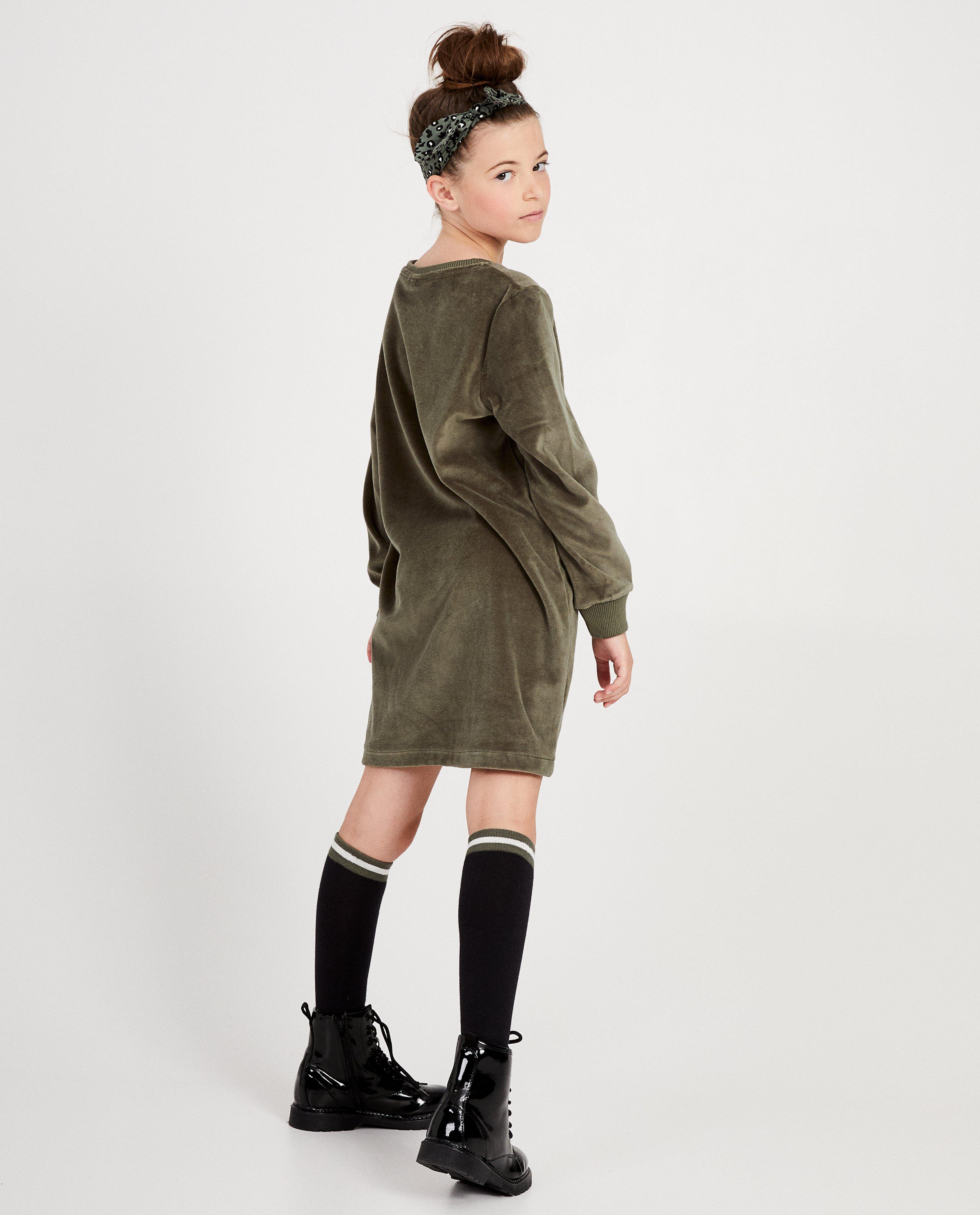 Robes - Robe molletonnée verte