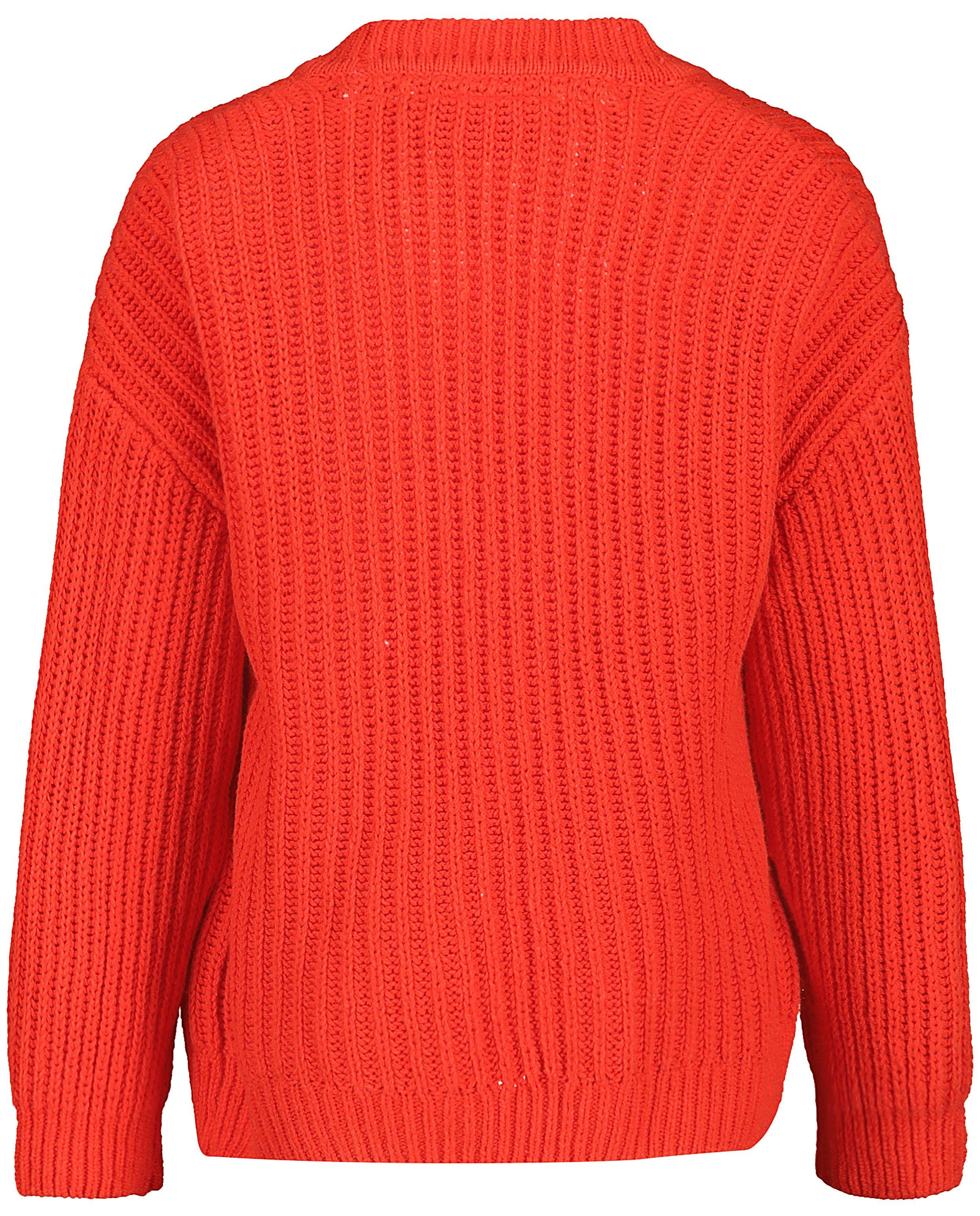 Cardigans - Oranje cardigan met broche Heidi
