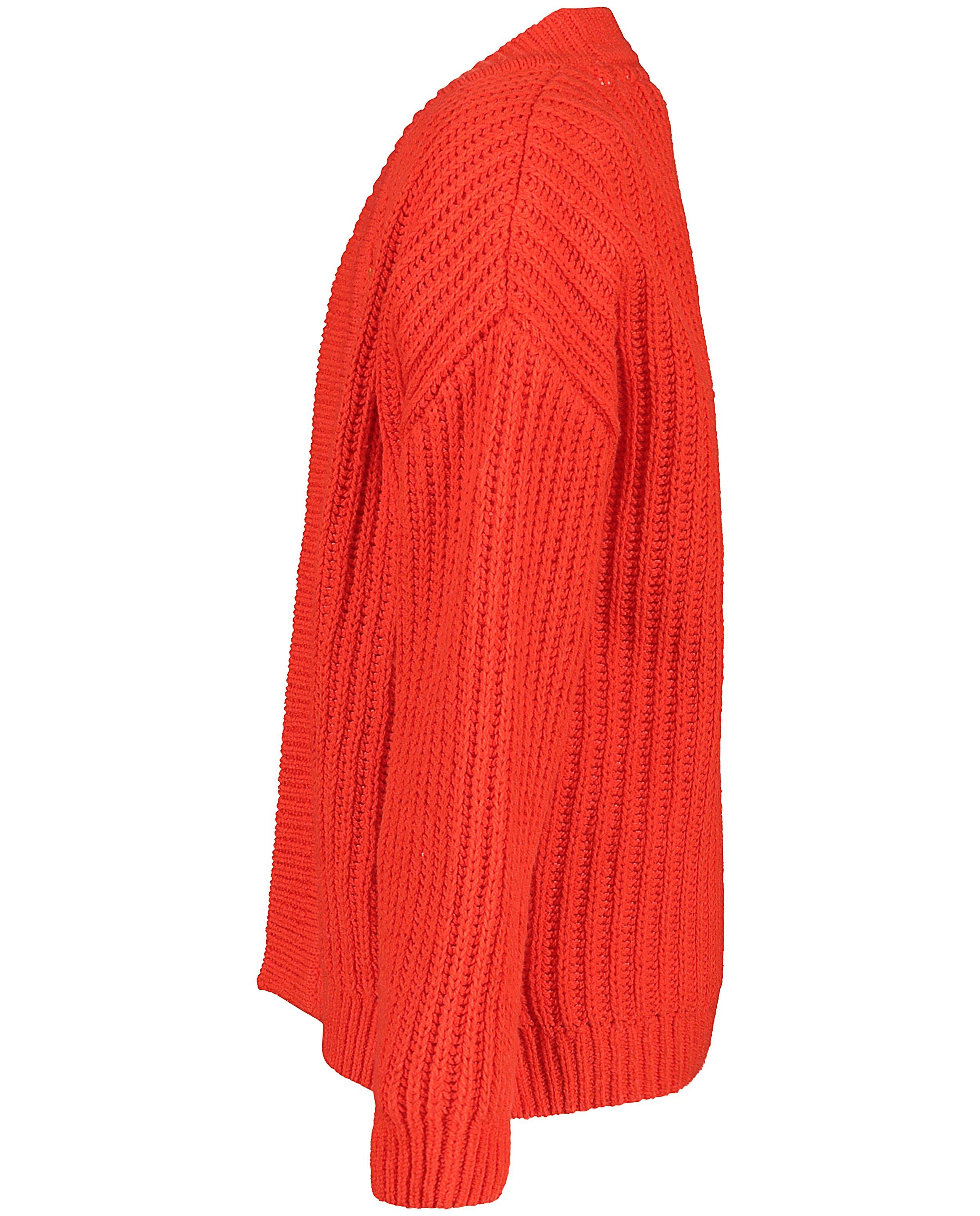 Cardigans - Oranje cardigan met broche Heidi