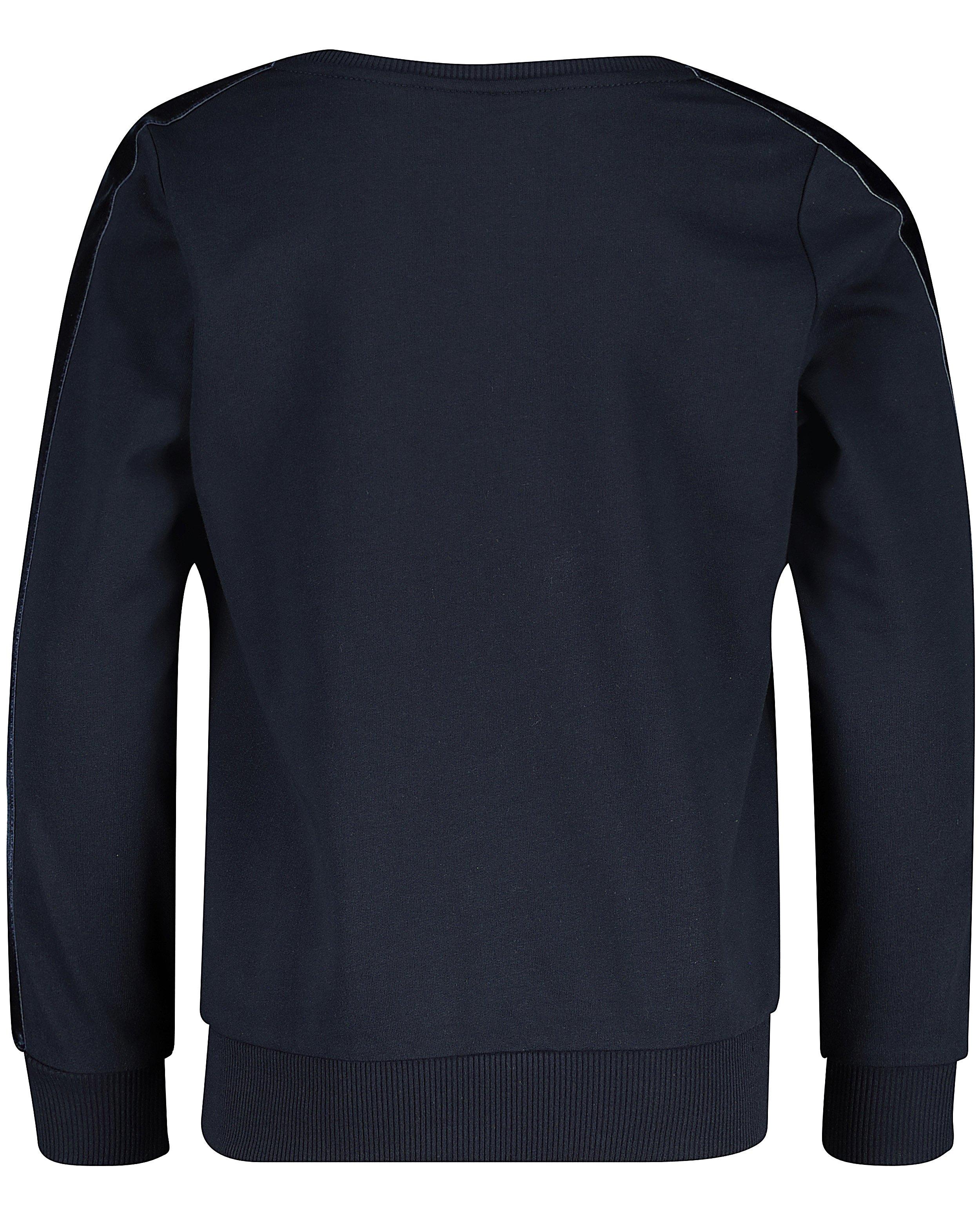 Sweats - Sweat bleu marine avec du velours