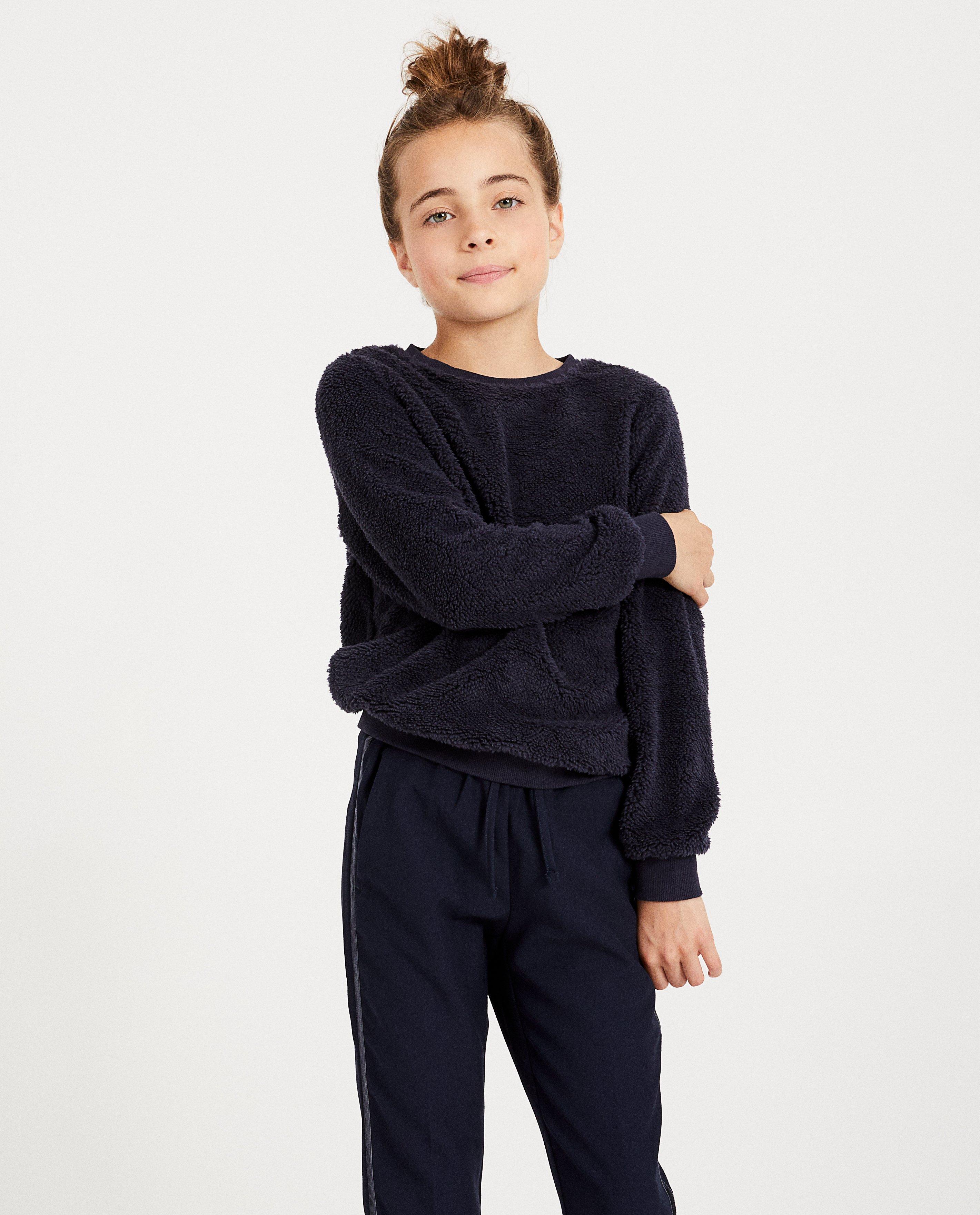 Sweaters - Blauwe fleece sweater