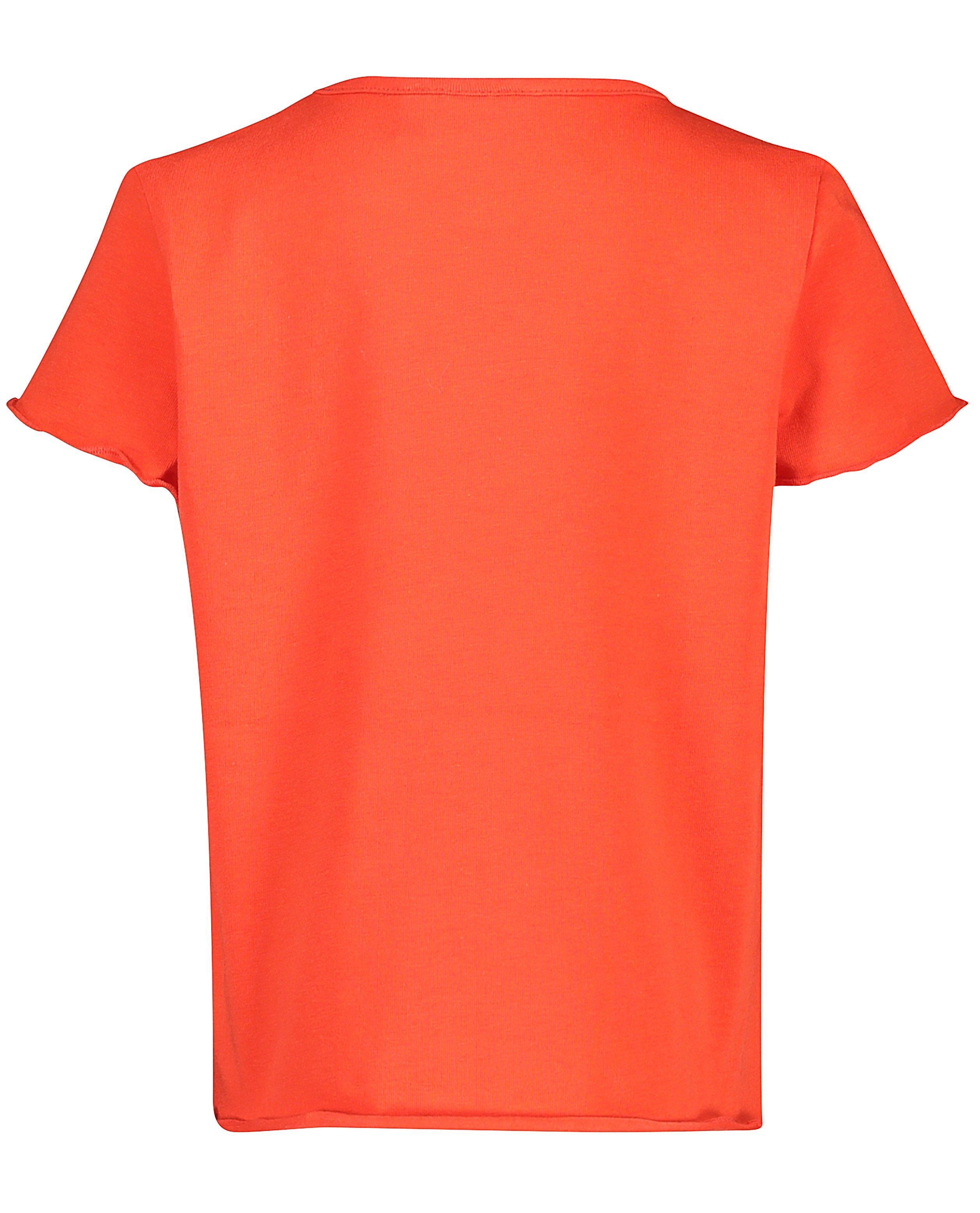 T-shirts - Koraalrood shirt met ruches Heidi
