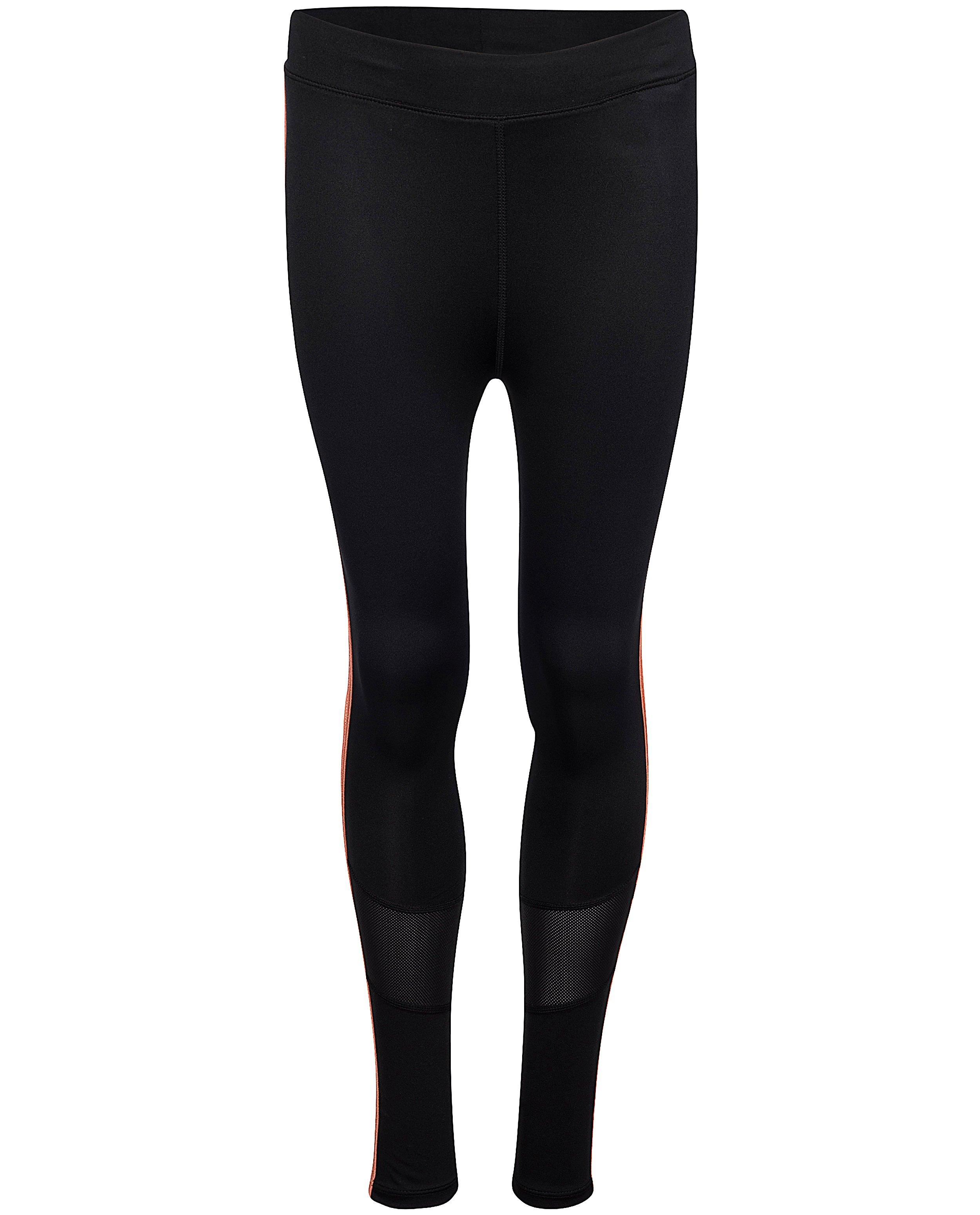 Leggings - Zwarte legging met roze streep