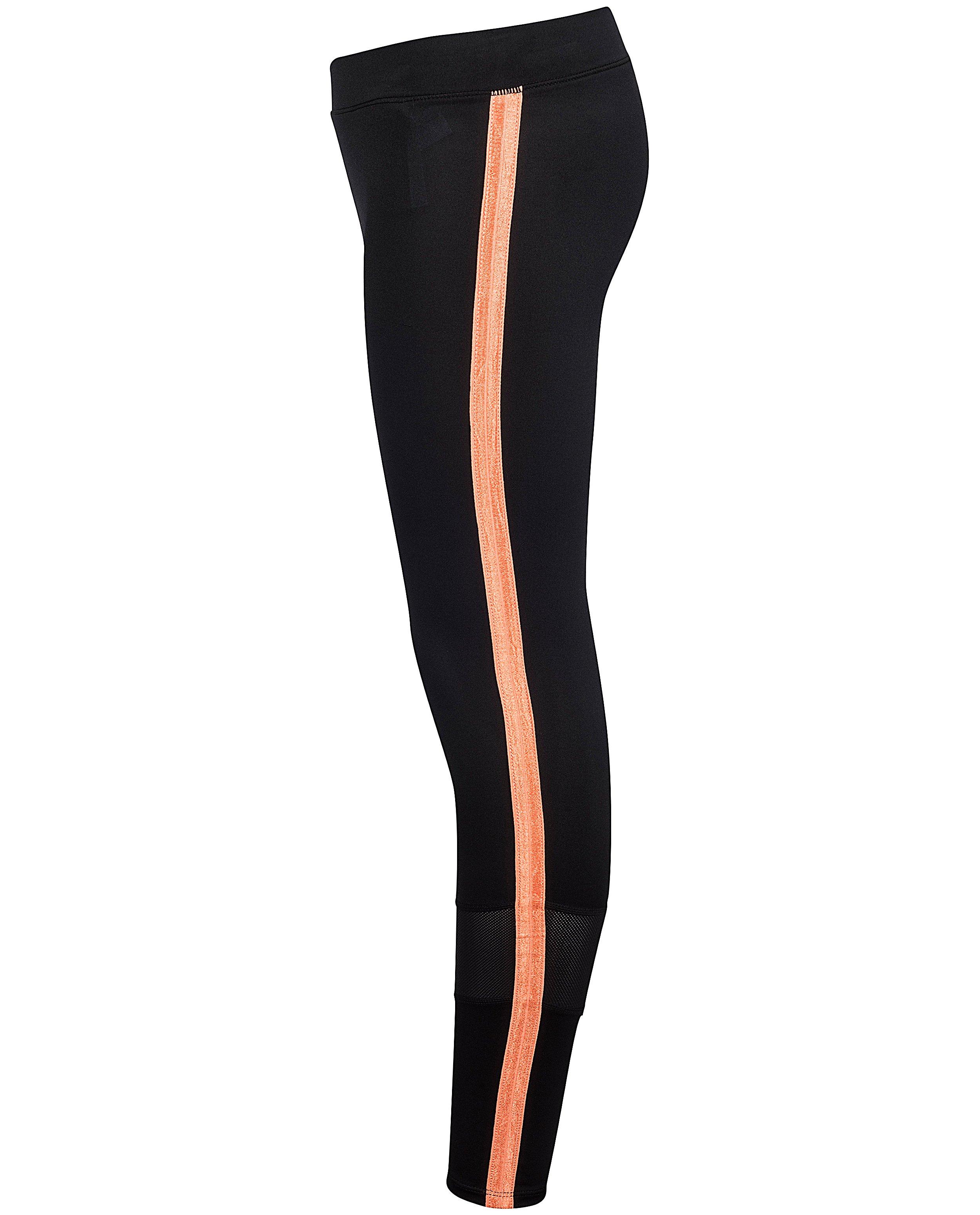 Leggings - Zwarte legging met roze streep