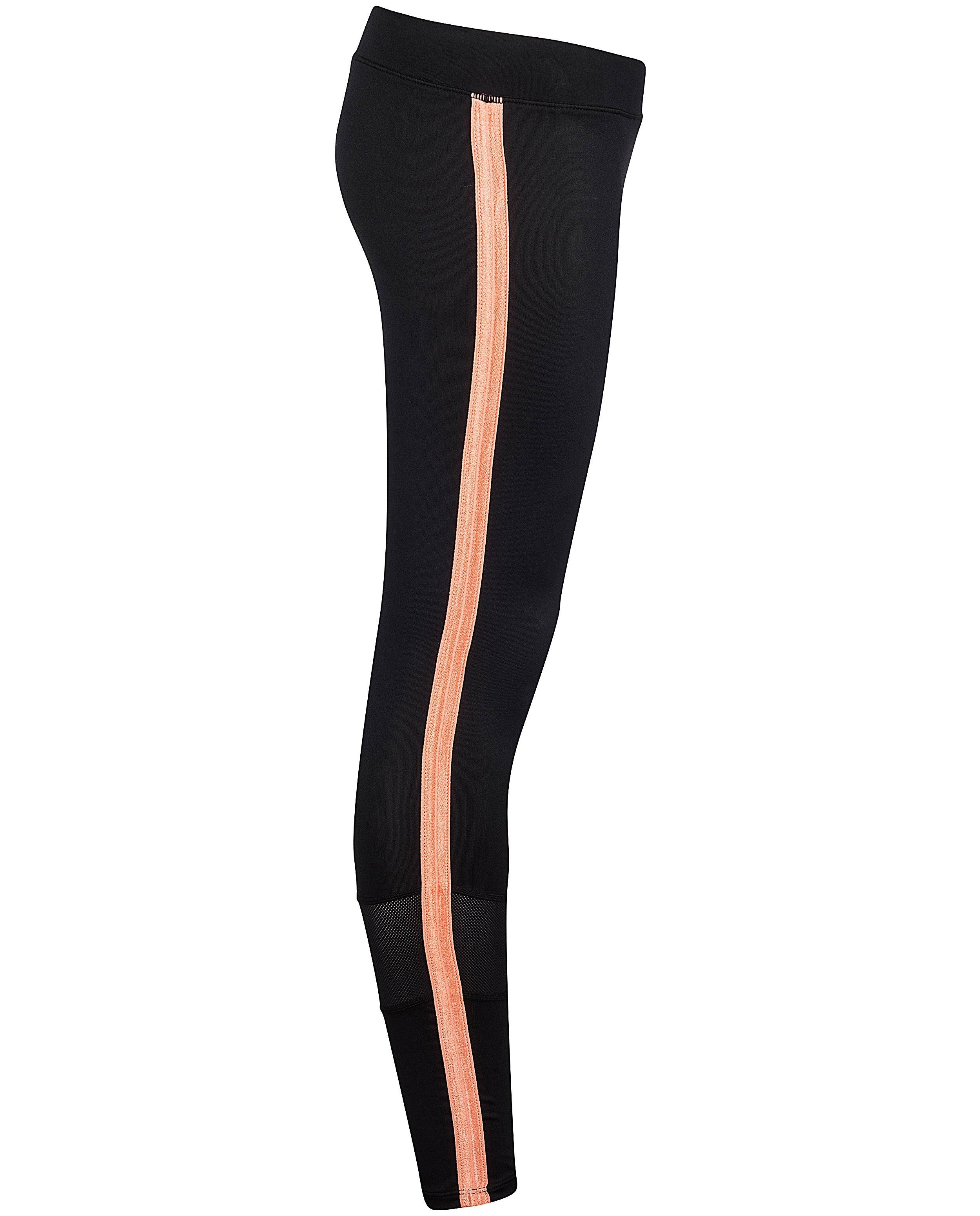 Leggings - Zwarte legging met roze streep