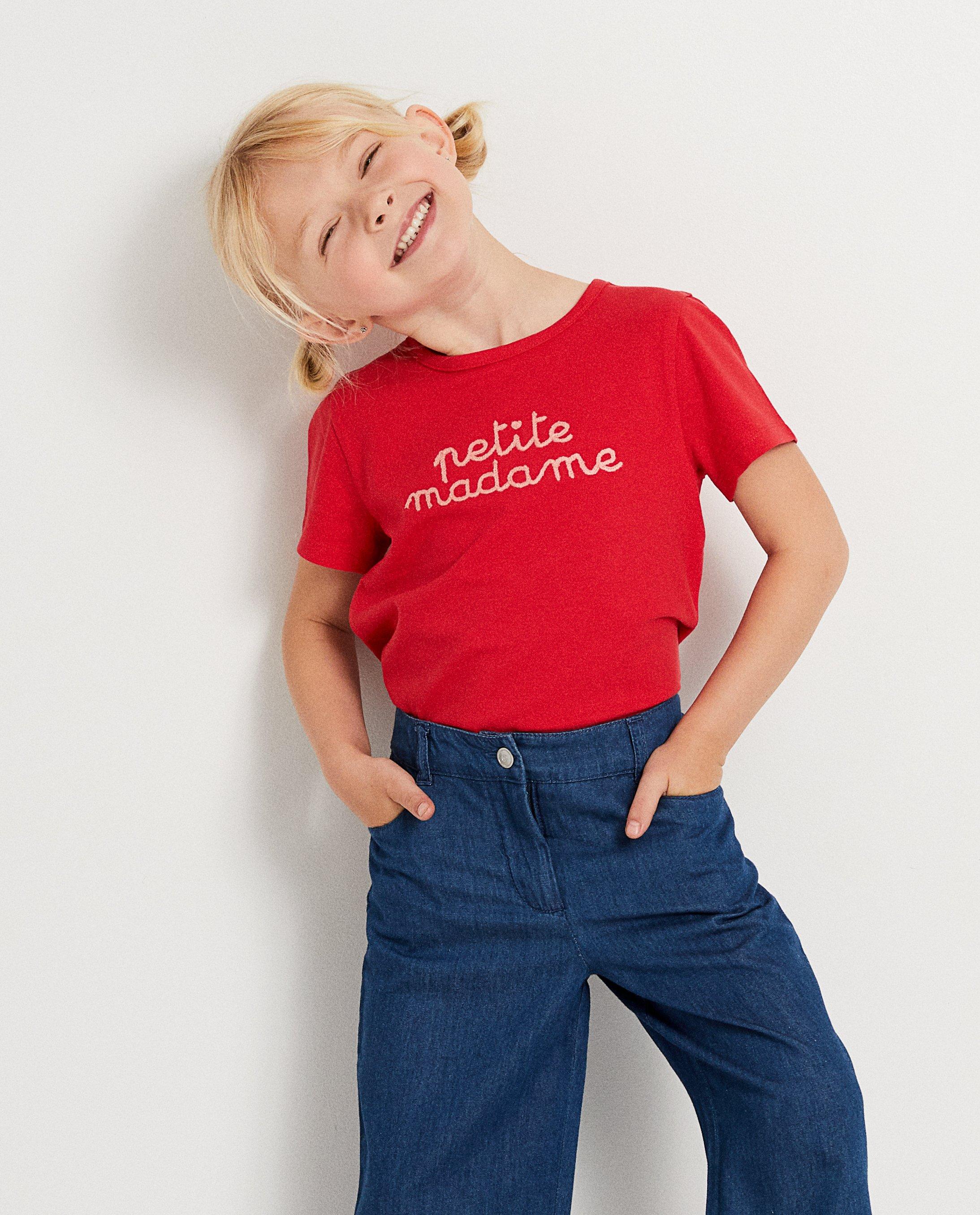 T-shirts - T-shirt rouge à inscription