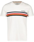 T-shirts - Wit t-shirt met strepen Baptiste