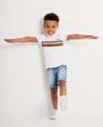 Wit T-shirt Baptiste 2-7 jaar - met strepen en opschrift - JBC