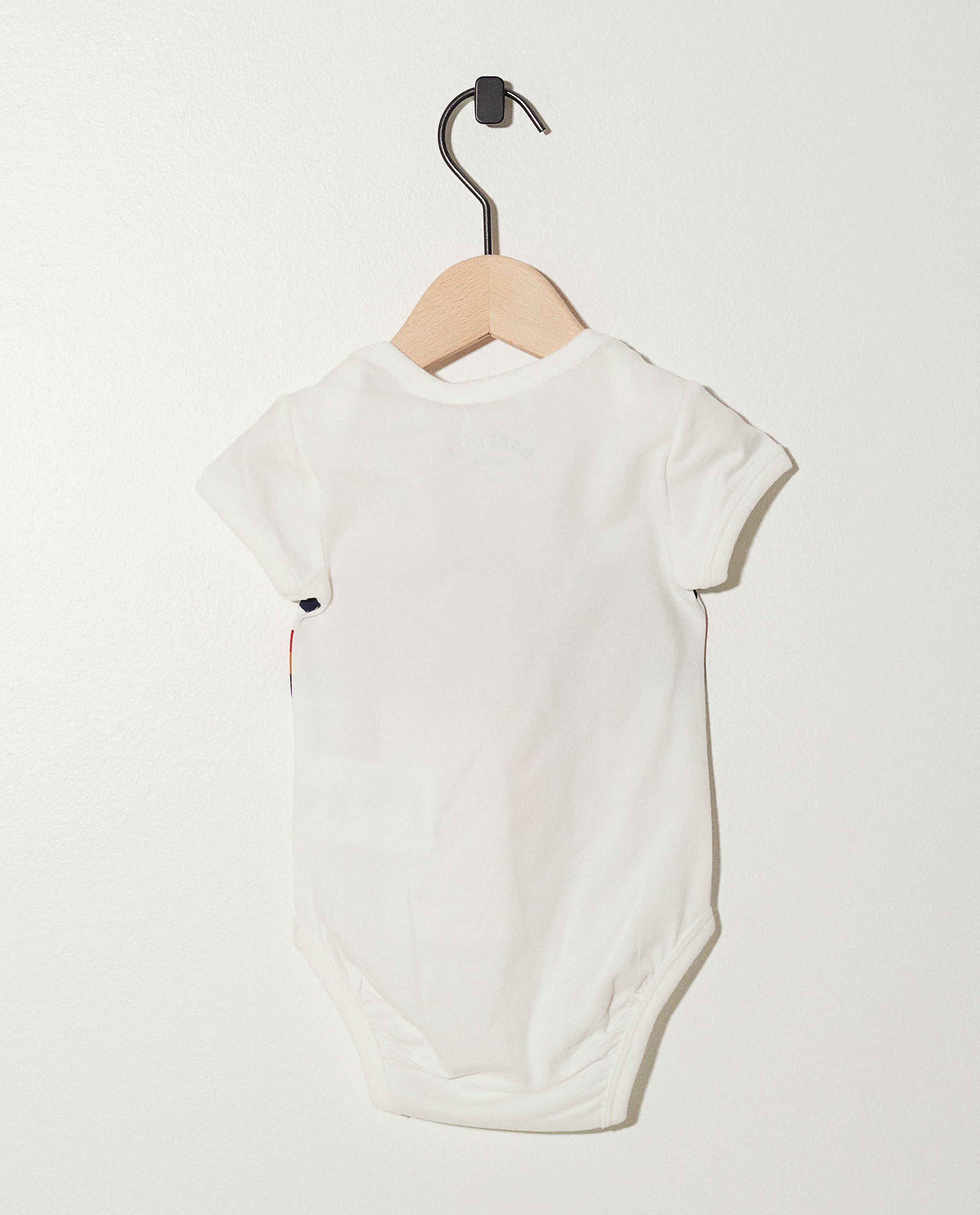 Onesies - Witte romper met strepen Baptiste