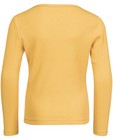 T-shirts - Gele longsleeve met ribreliëf