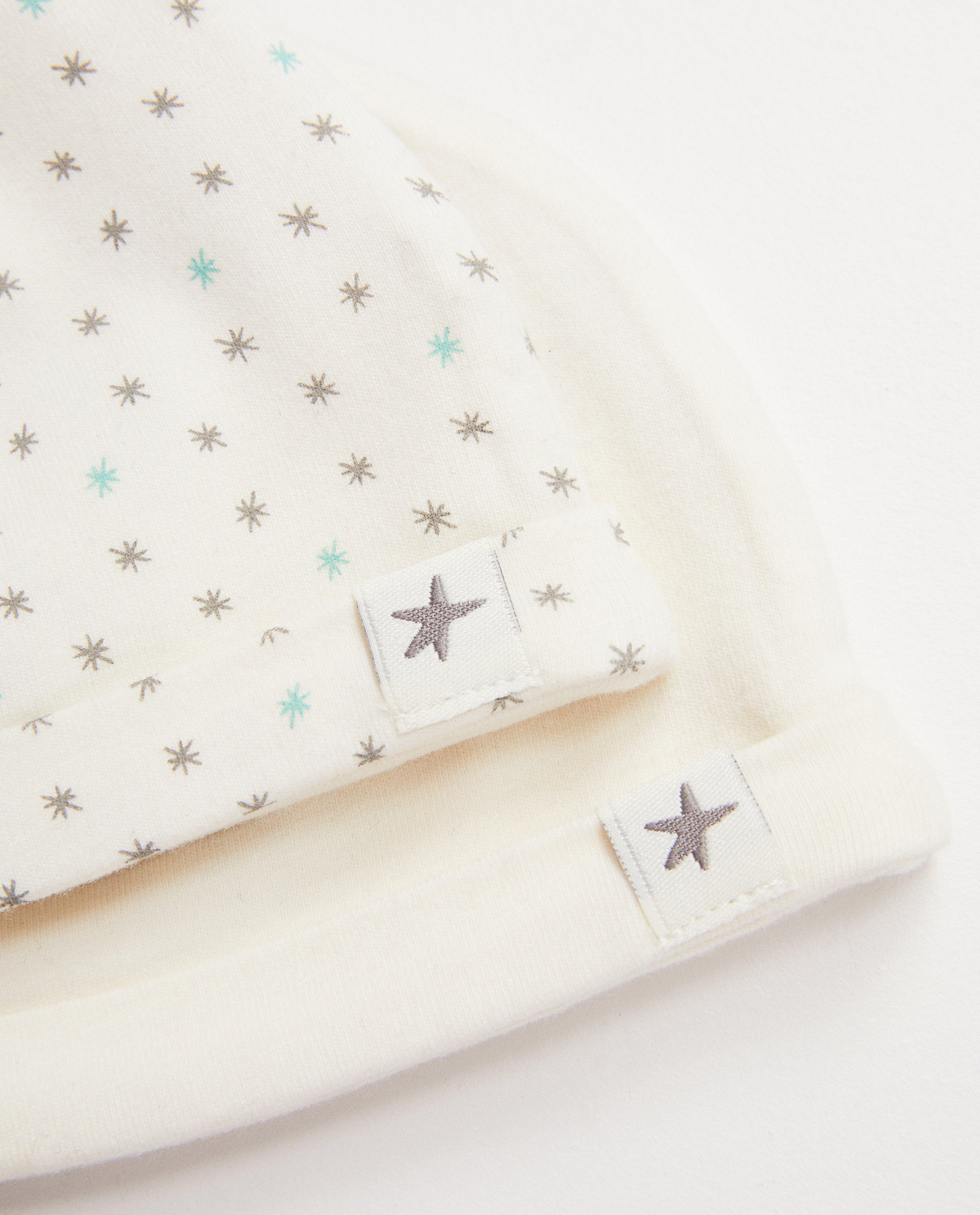 2 bonnets en coton bio - blancs - JBC