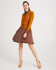 Gilet brun boutonné Sora - fin tricot - Sora