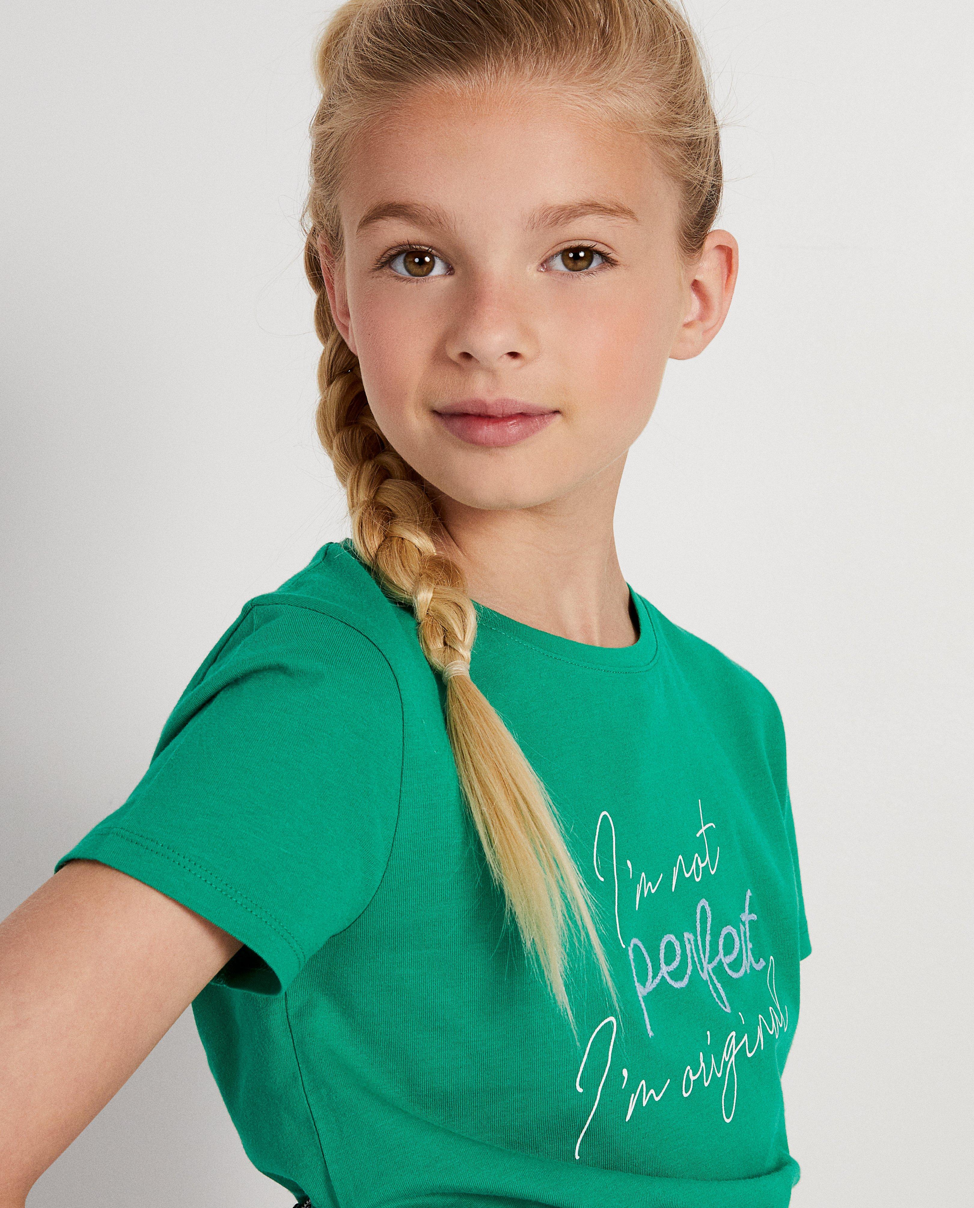 T-shirts - Groen T-shirt met opschrift