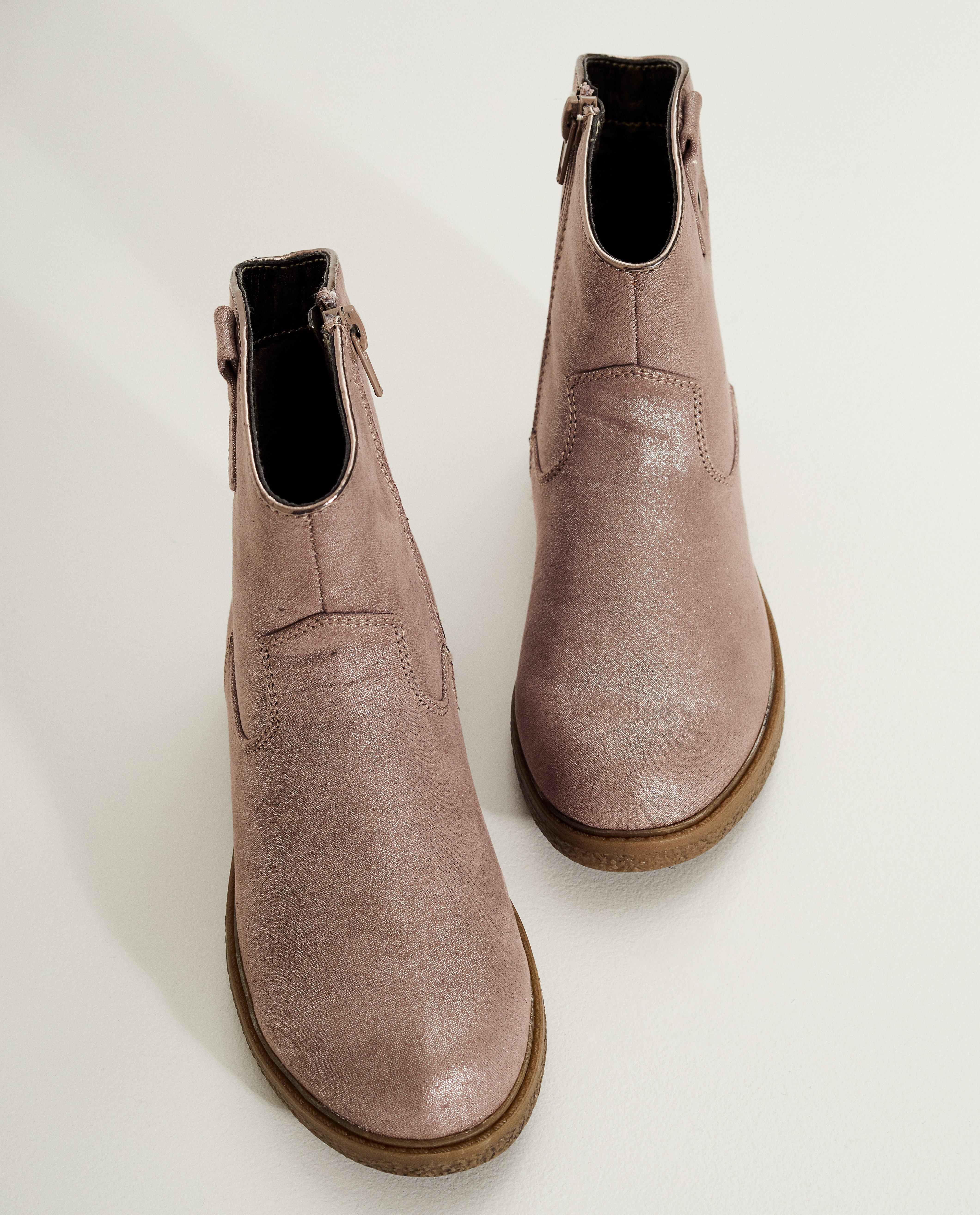 Schoenen - Roze metallic laarsjes