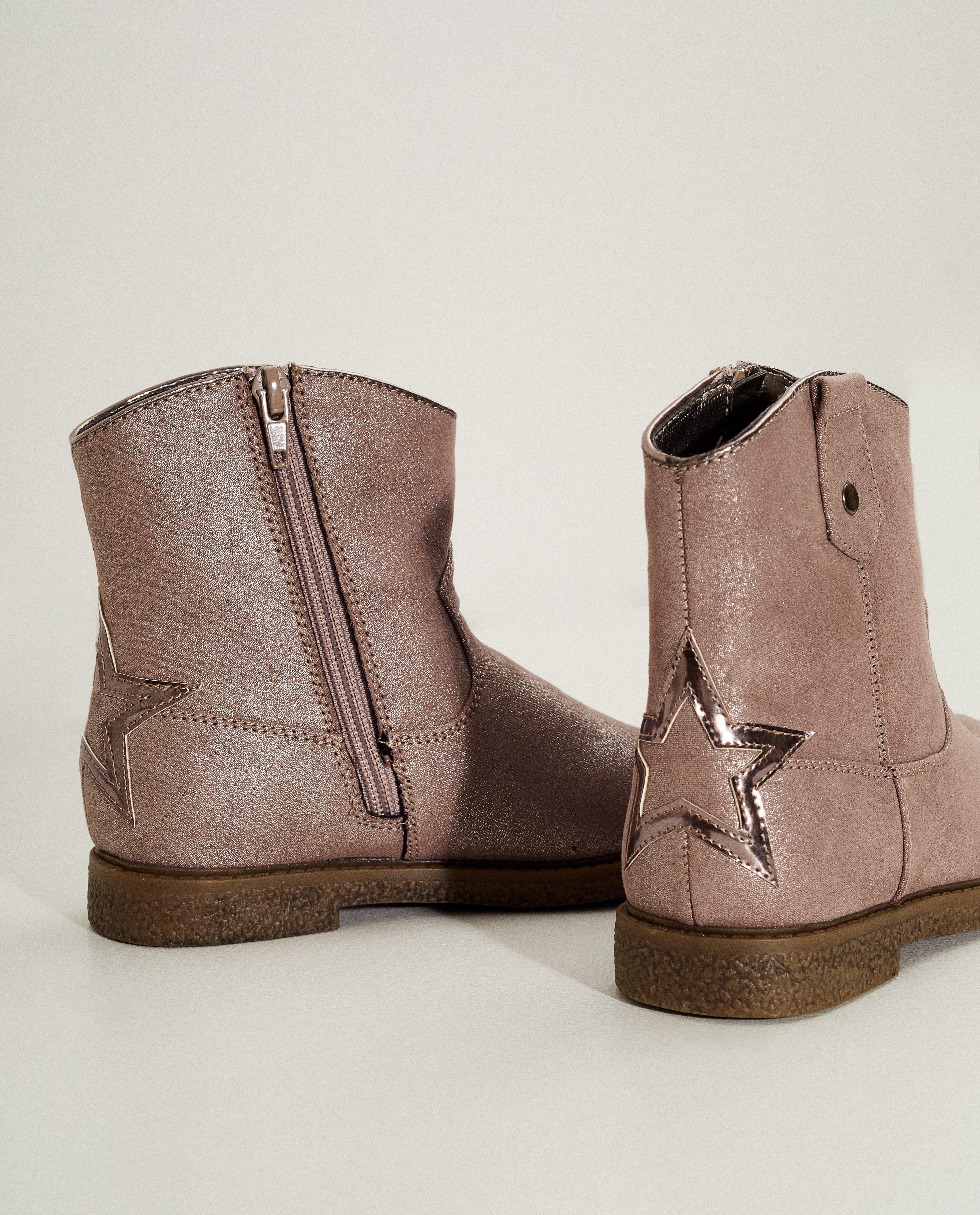 Schoenen - Roze metallic laarsjes