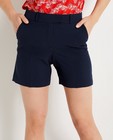 Shorten - Donkerblauwe short met hoge taille