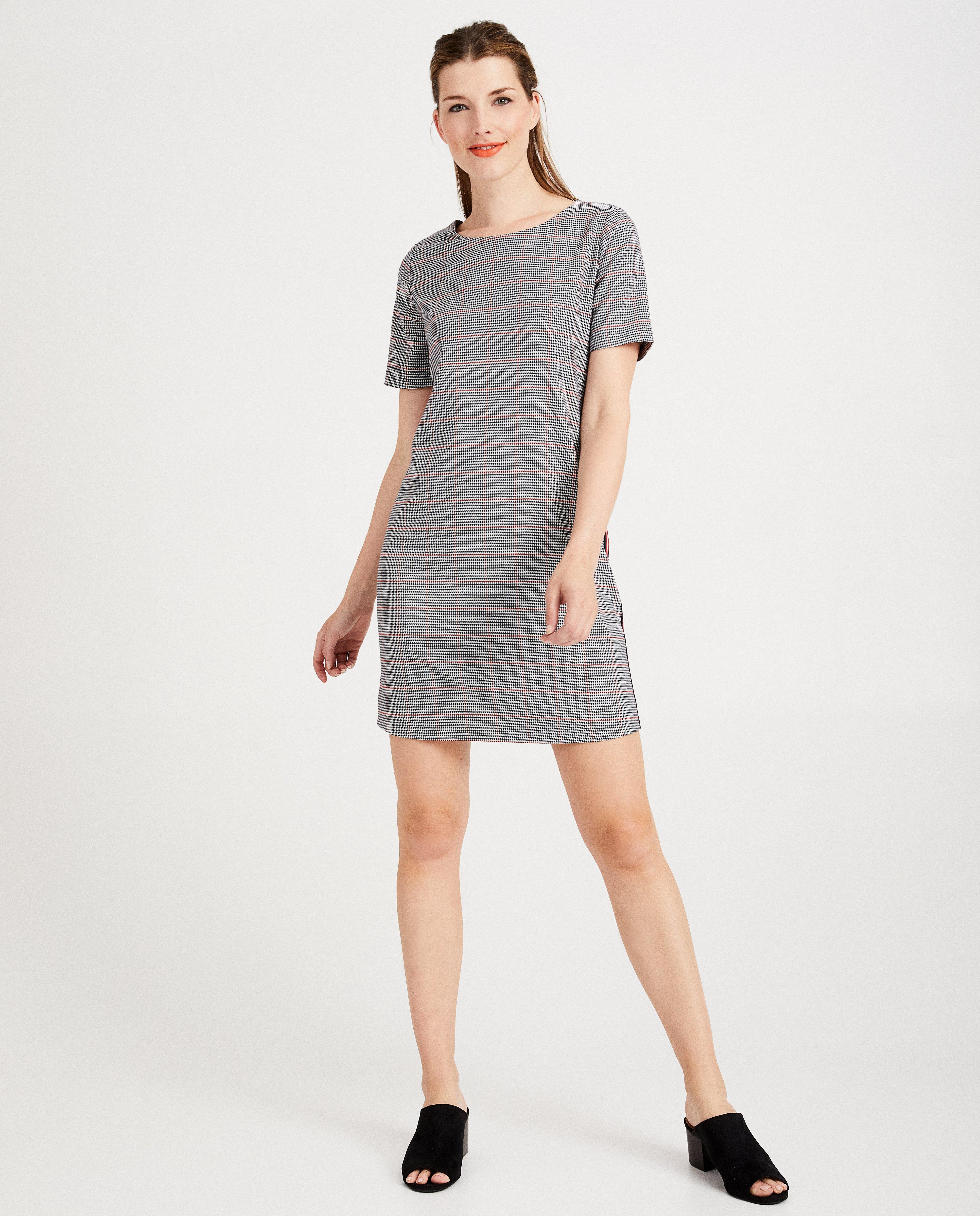Robe imprimé pied-de-poule Sora - et motif à carreaux - Sora
