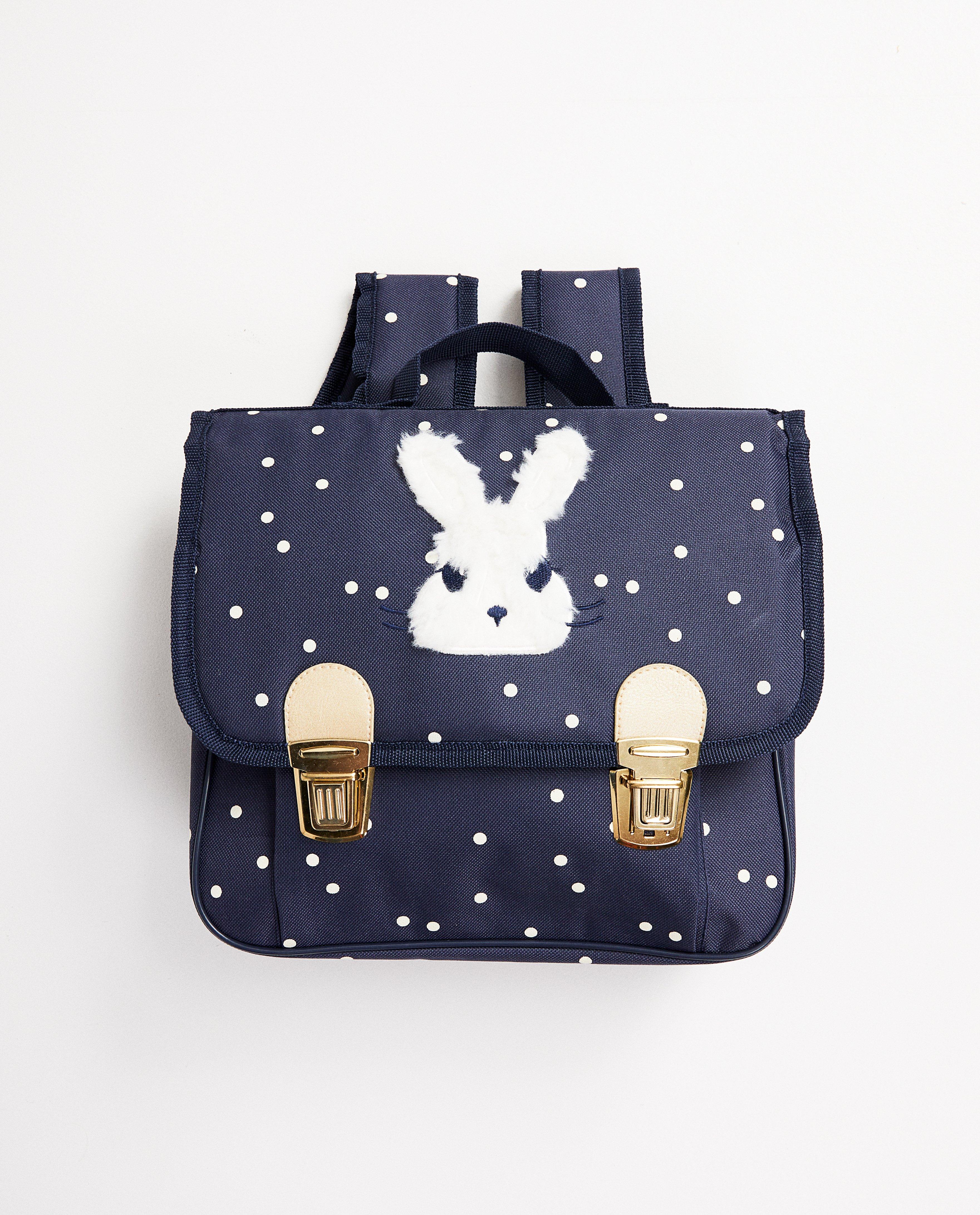 Blauw boekentasje met print - Product Detail - donkerblauw - afbeelding nummer 1