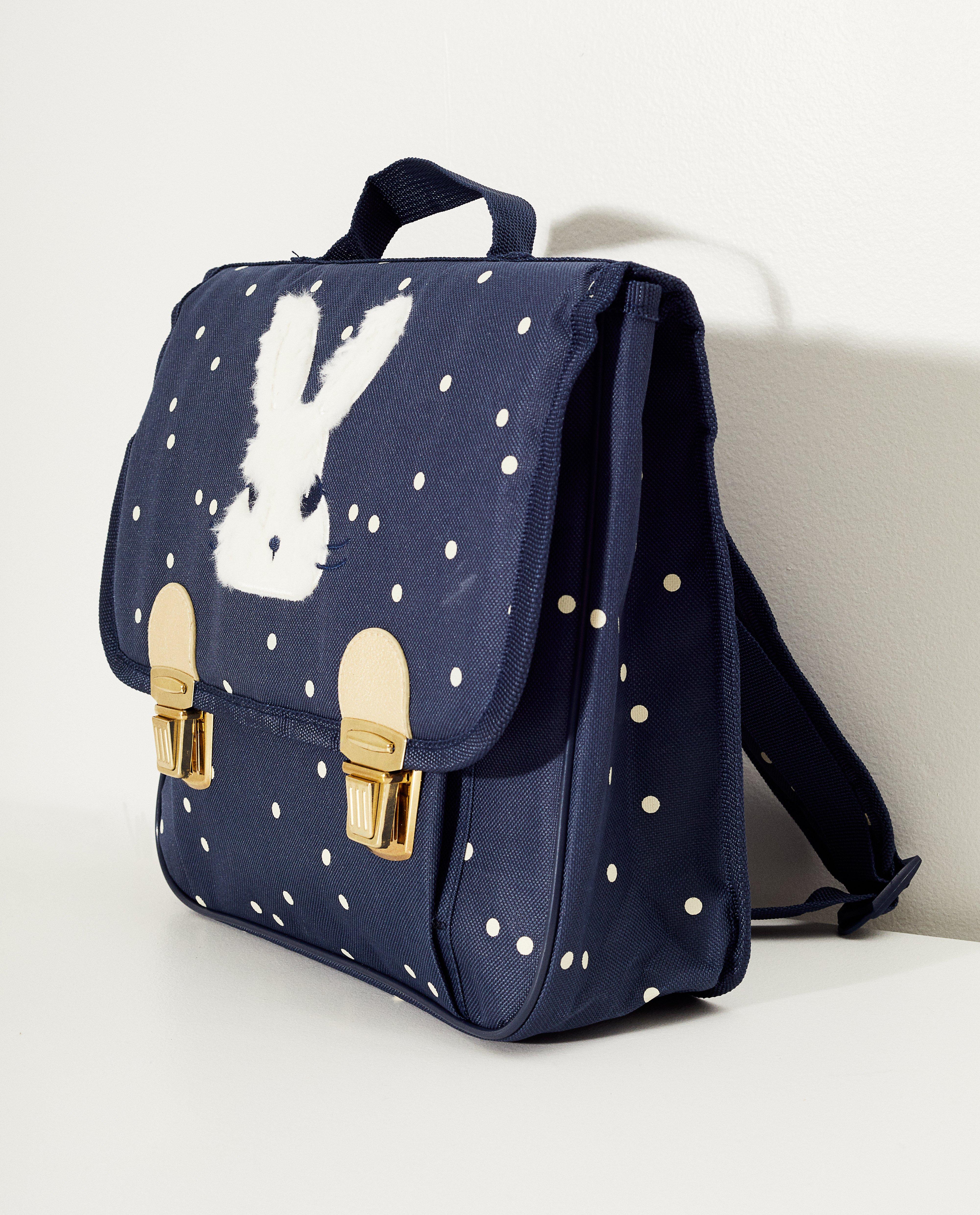 Blauw boekentasje met print - Product Detail - donkerblauw - afbeelding nummer 2