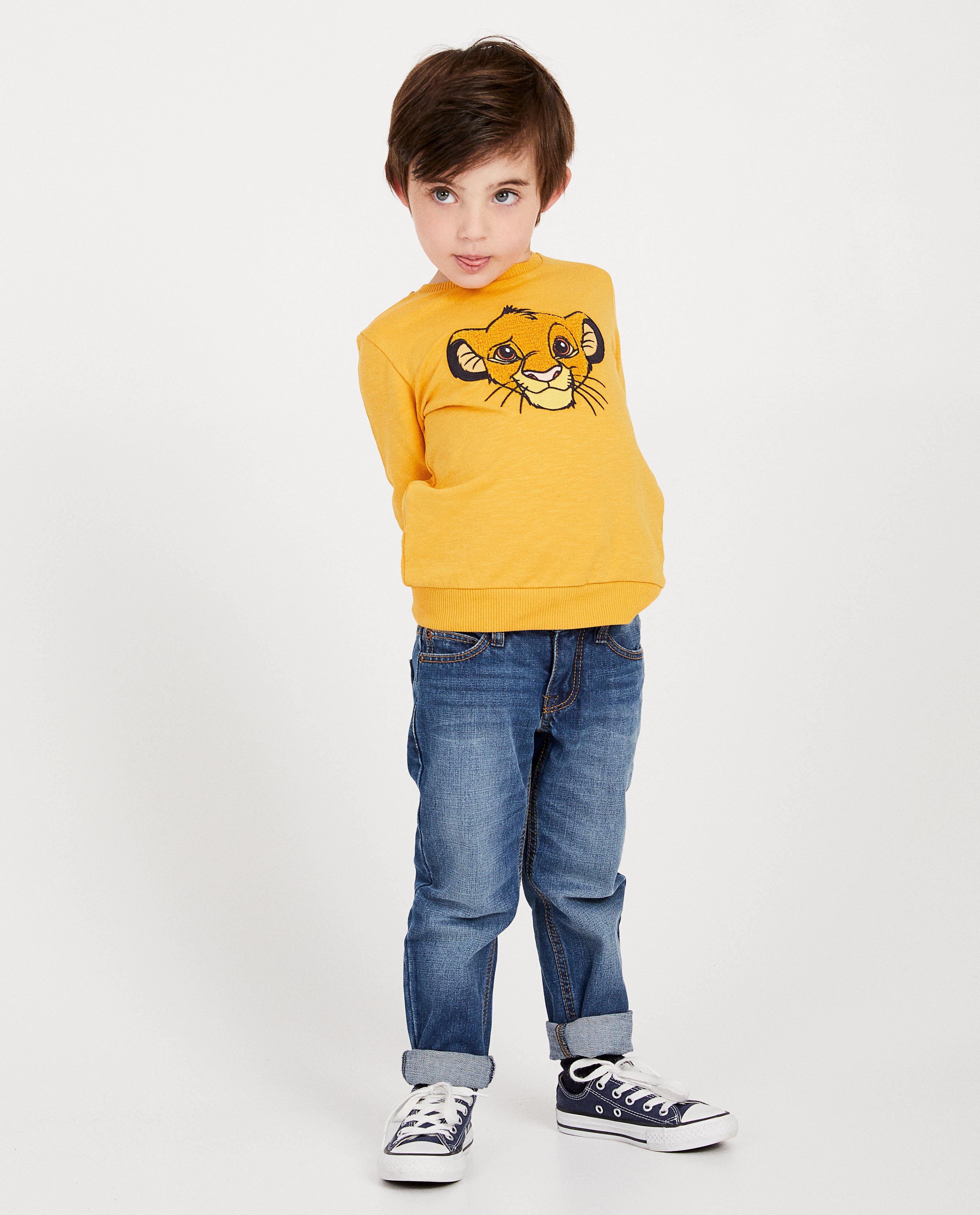 Sweat jaune du Roi Lion, Disney - petit Simba - Lion King