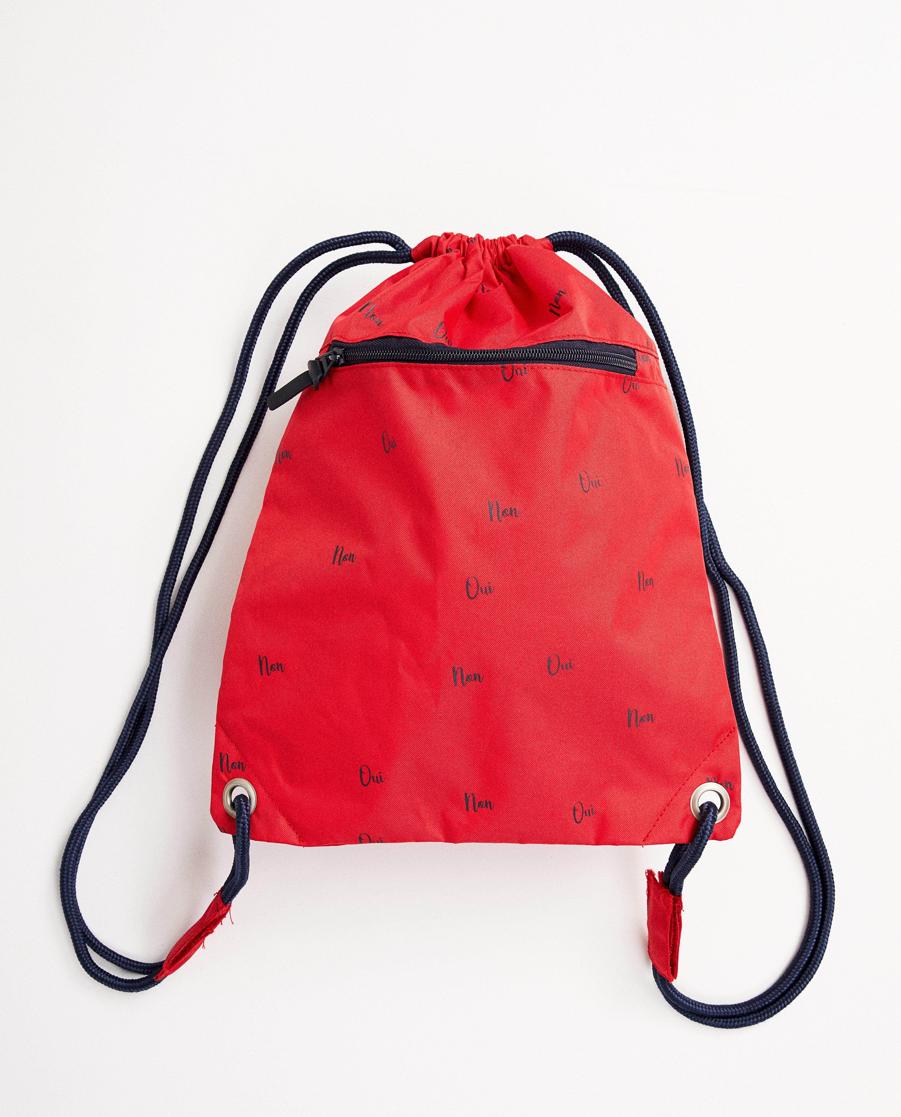 Rode turnzak met blauw opschrift - allover - JBC