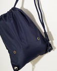 Handtassen - Donkerblauwe turnzak met opschrift