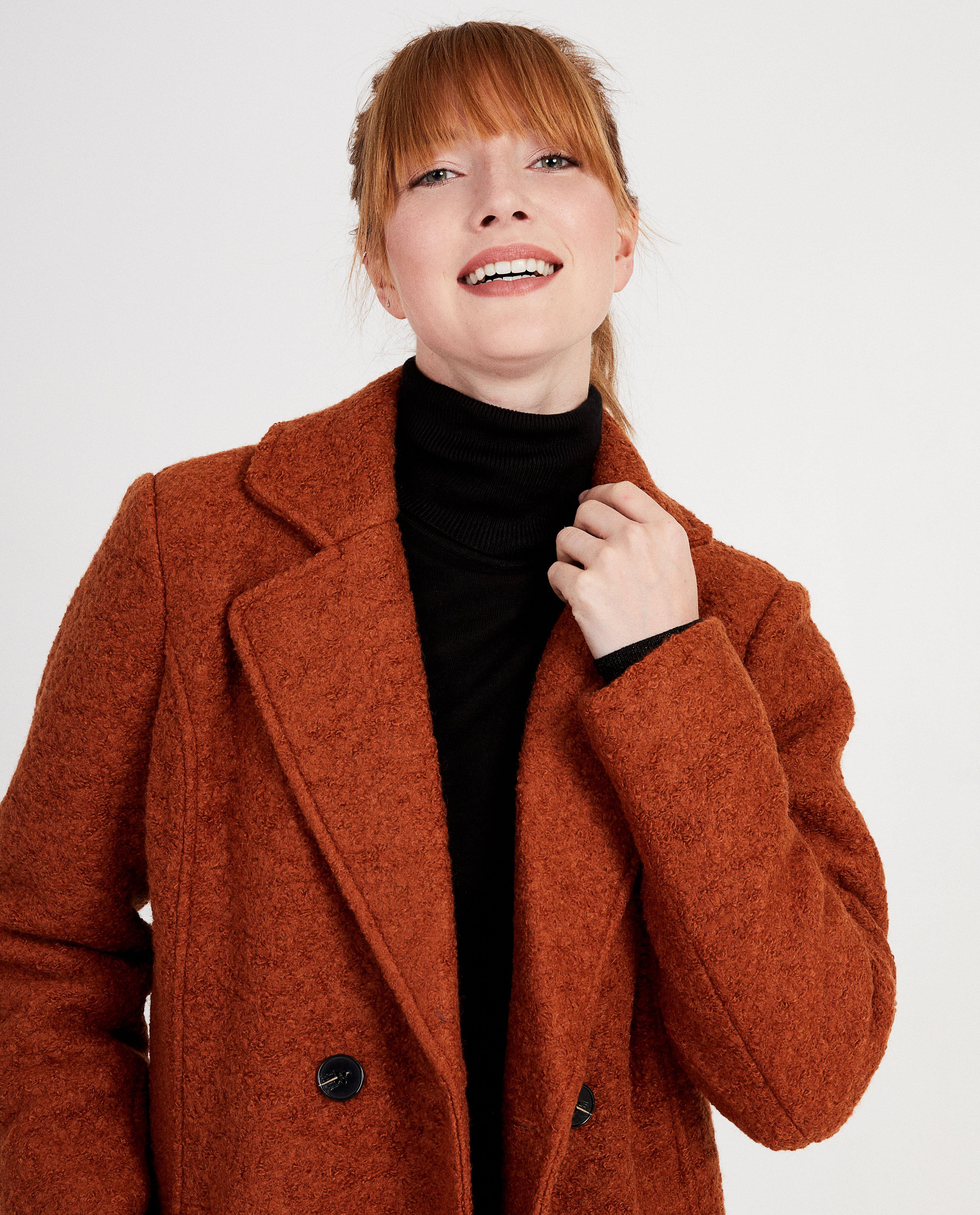 Manteaux d'hiver - Manteau rouille mi-long