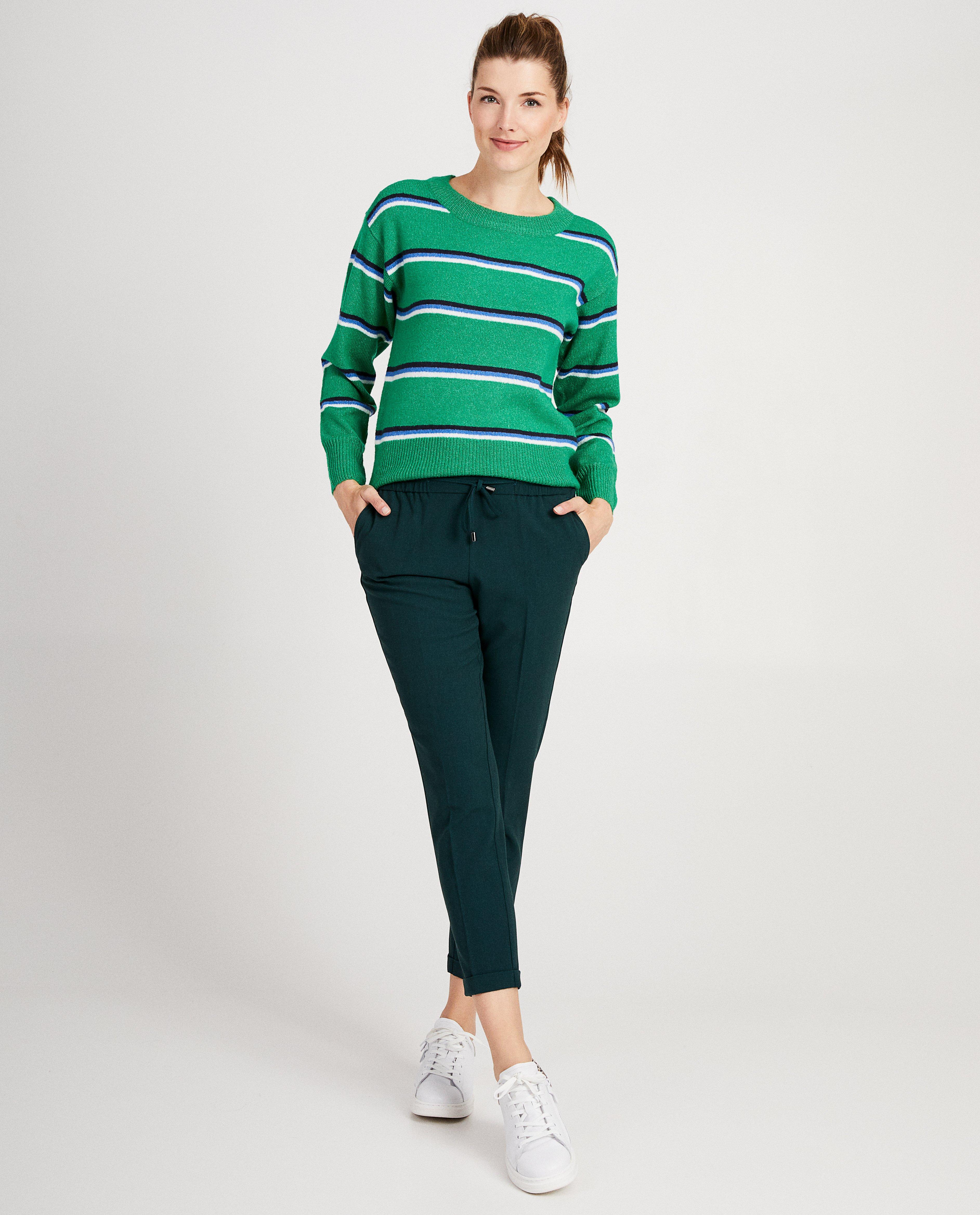 Pantalon vert foncé - plis repassés - Sora