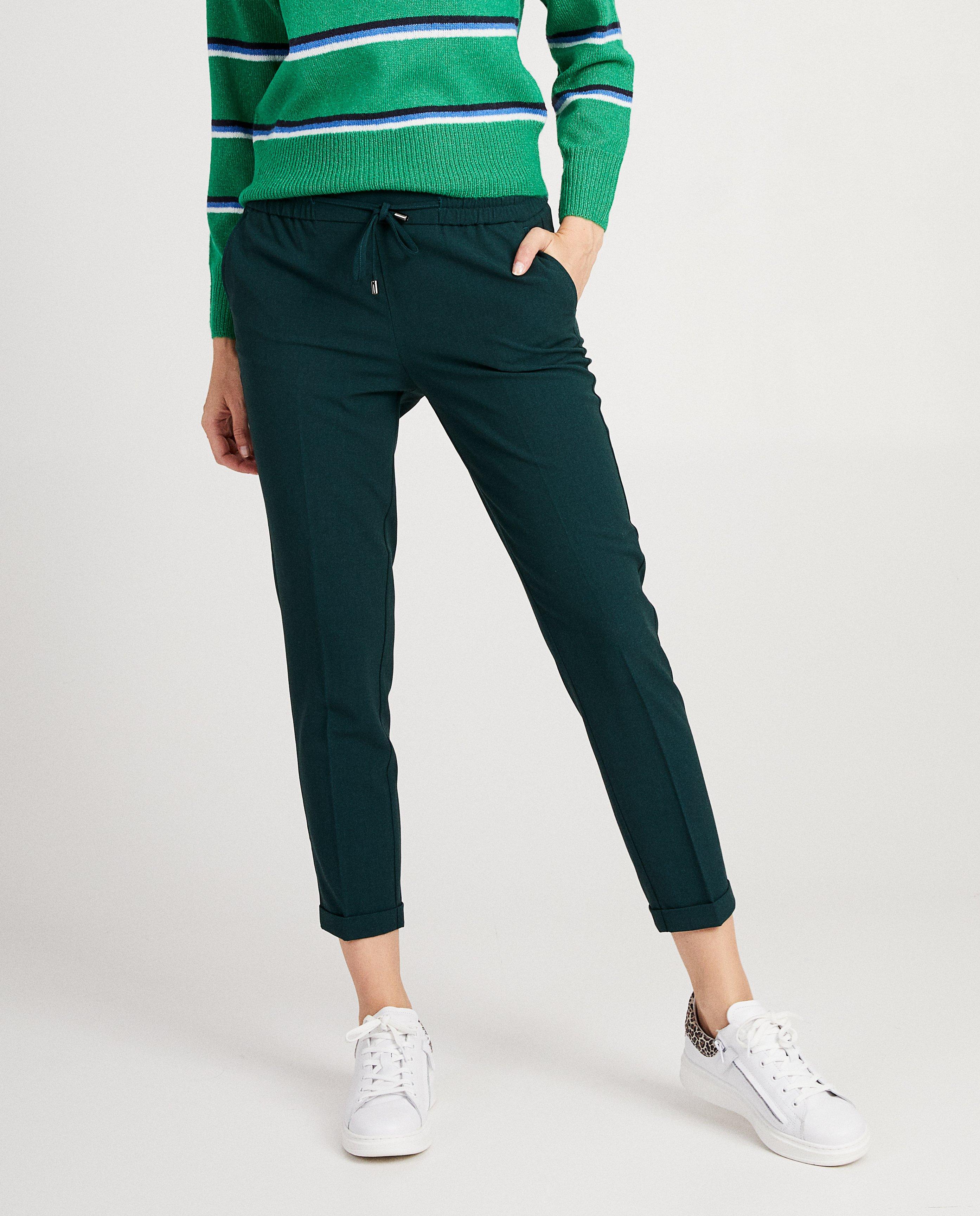 Pantalons - Pantalon vert foncé