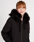 Parka's - Zwarte jas met faux-fur