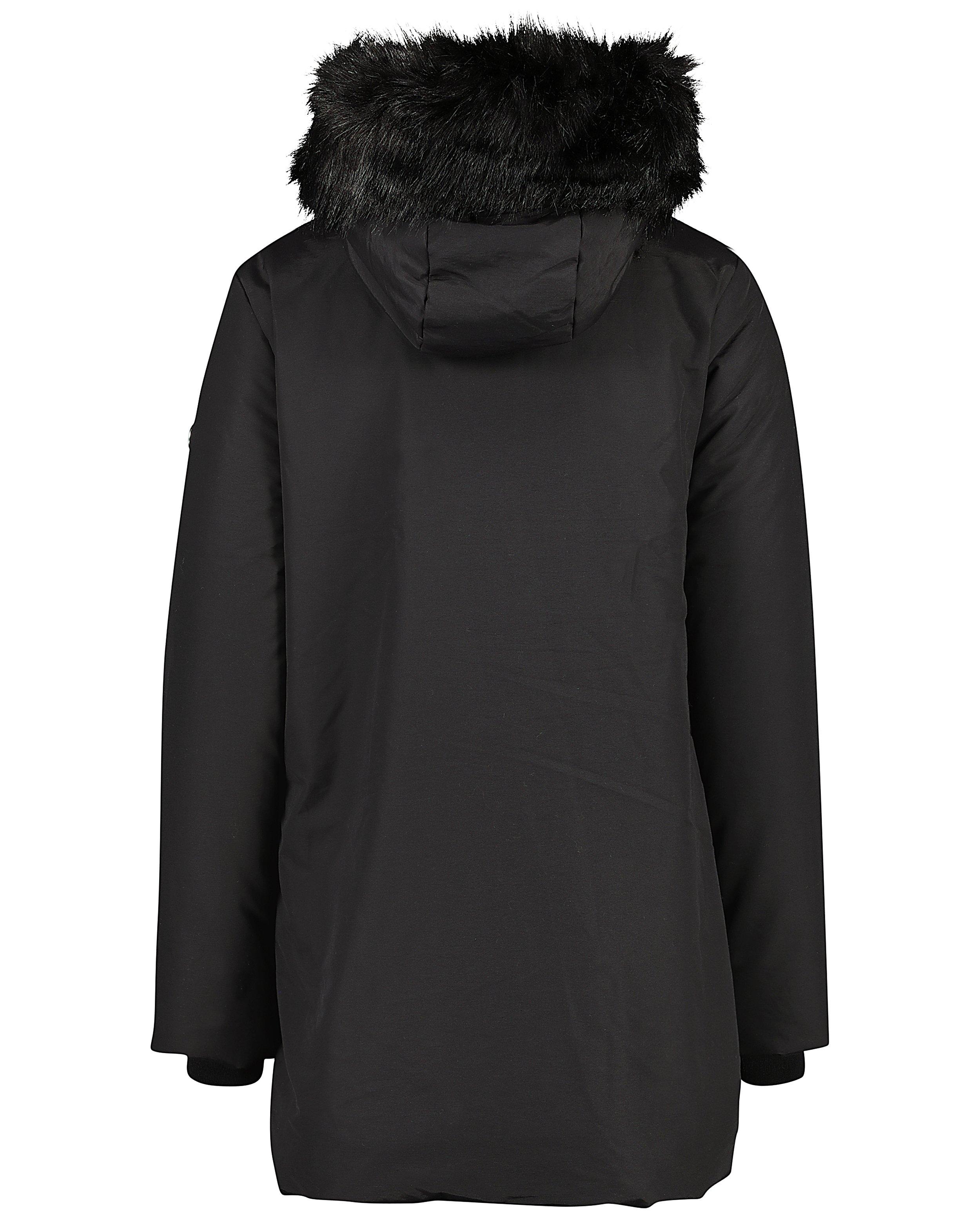 Parka's - Zwarte jas met faux-fur