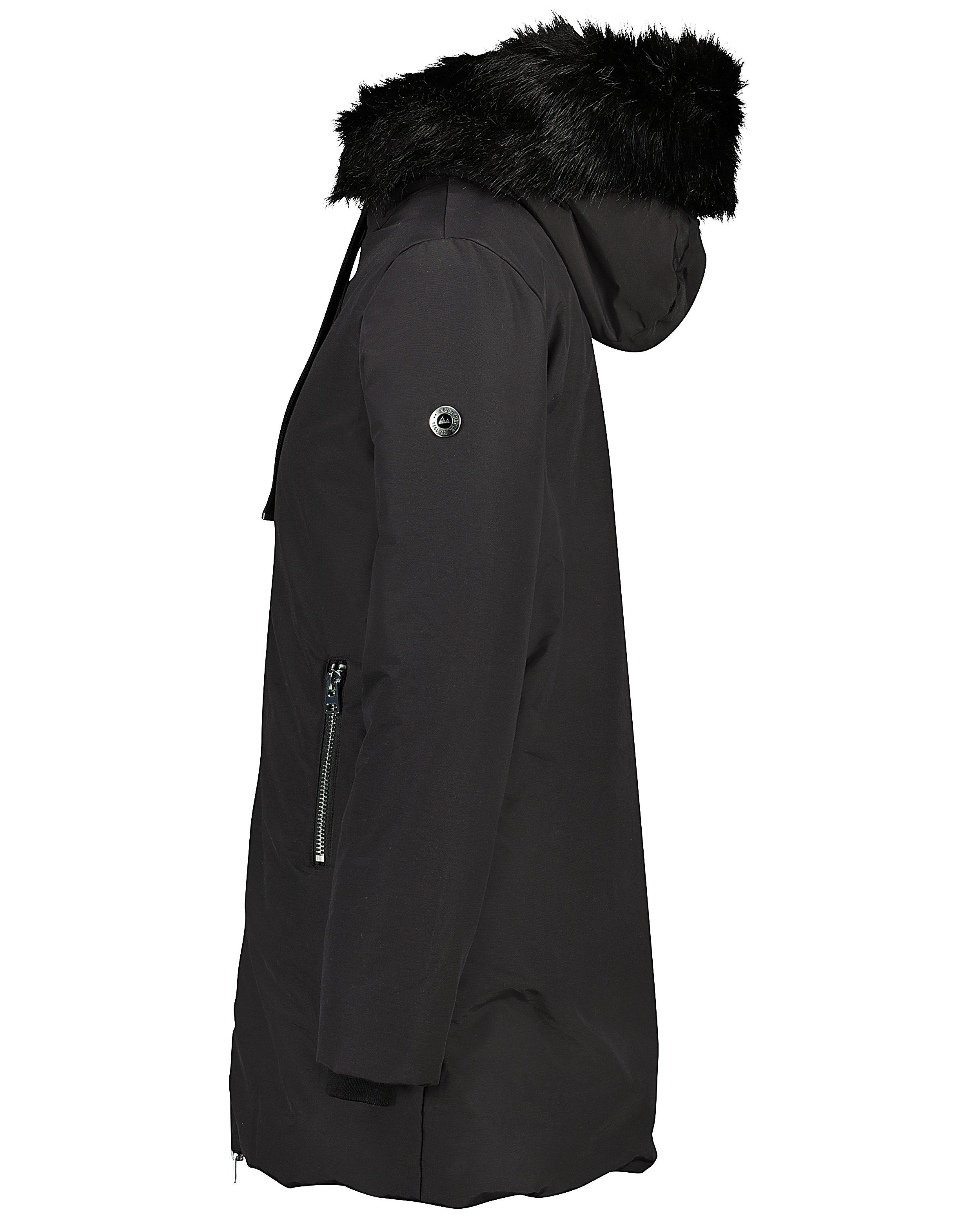 Parka's - Zwarte jas met faux-fur