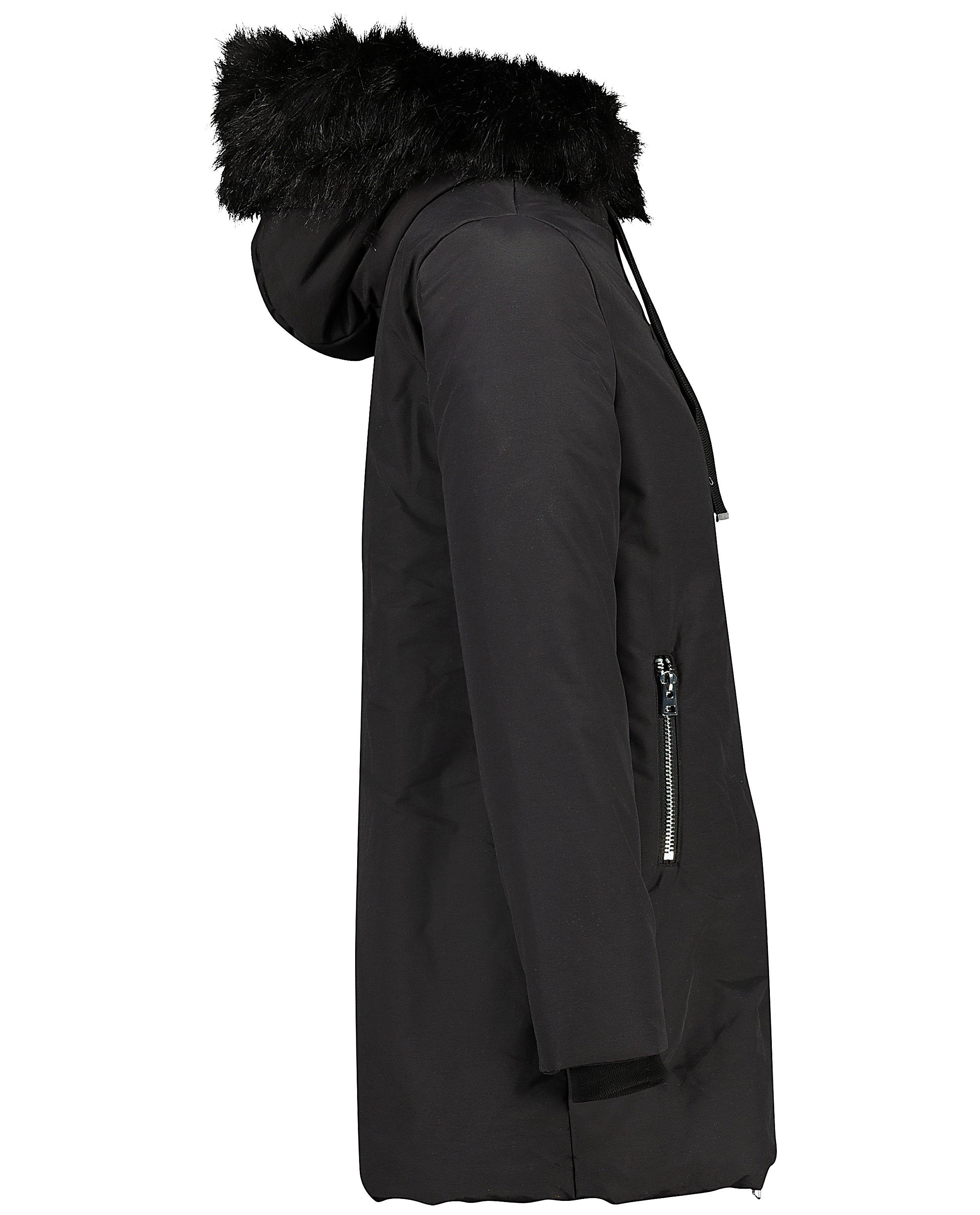 Parka's - Zwarte jas met faux-fur
