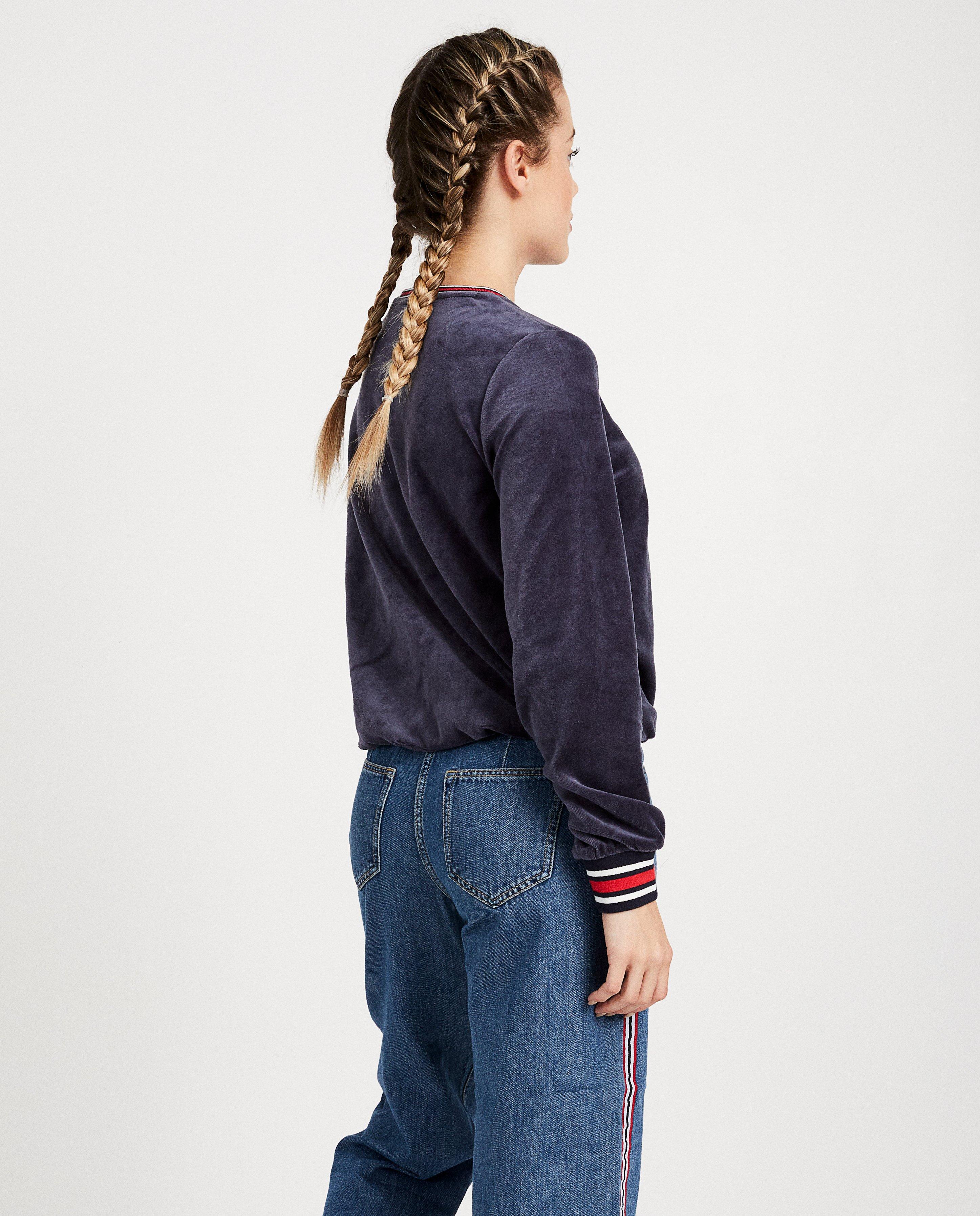 Sweats - Sweat bleu en velours