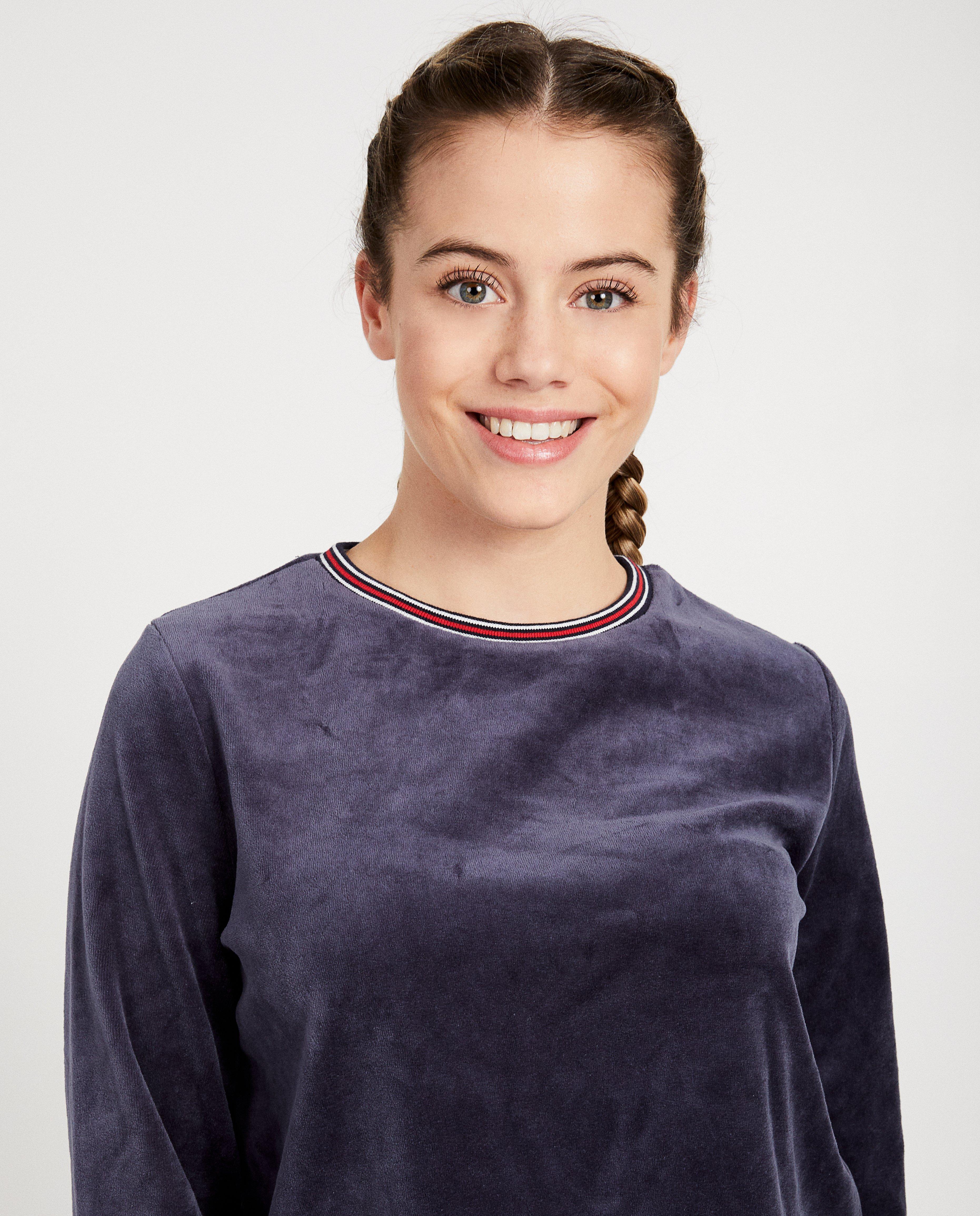 Sweats - Sweat bleu en velours
